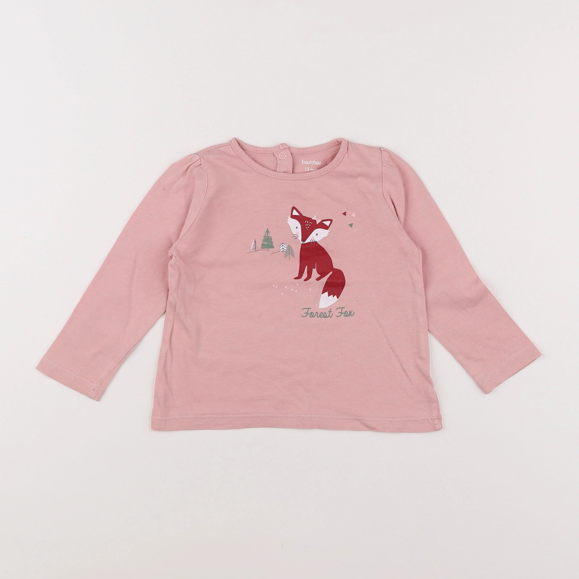 Boutchou - tee-shirt rose - 12 mois
