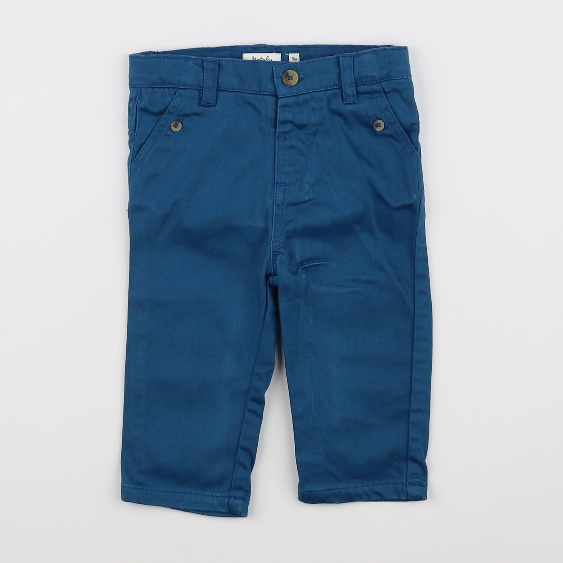 Natalys - pantalon bleu - 9 mois