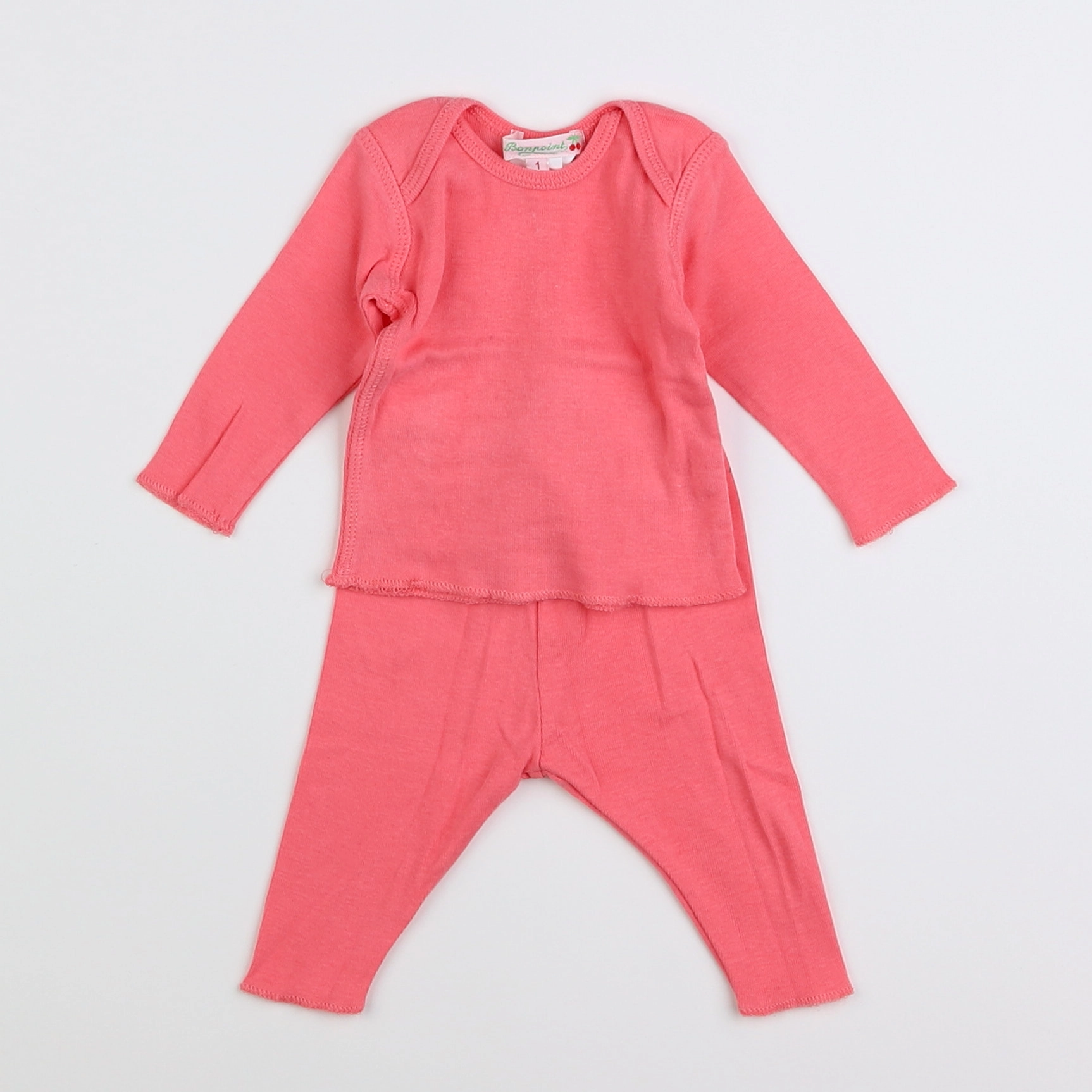 Bonpoint - pyjama coton rose - 1 mois