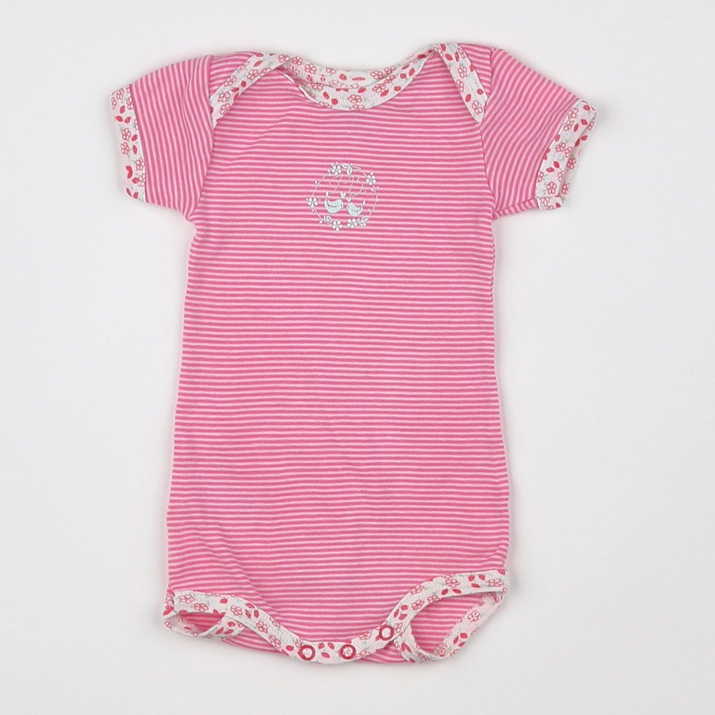 Petit Bateau - body rose - 3 mois