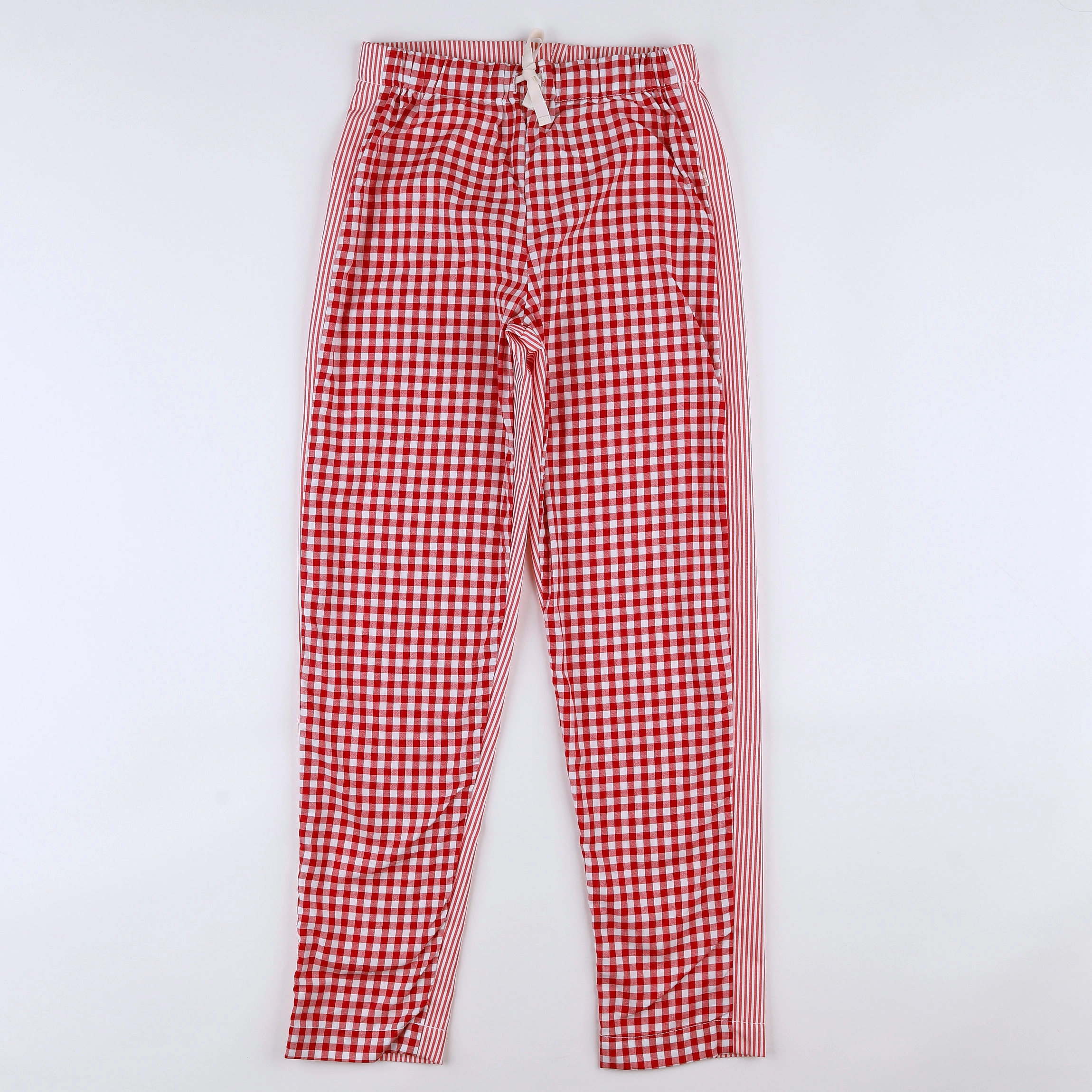 Les Marsiens - pantalon blanc, rouge (neuf) - 12 ans