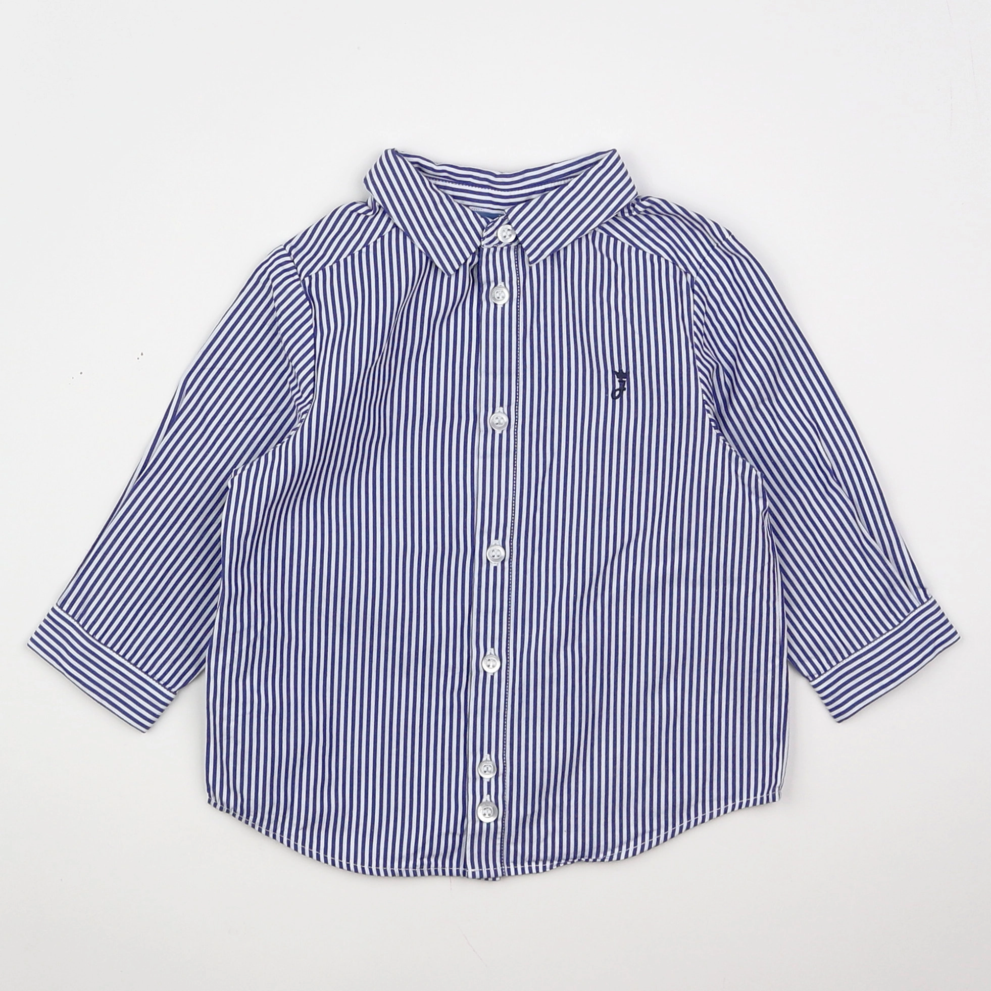 Jacadi - chemise bleu, blanc - 12 mois