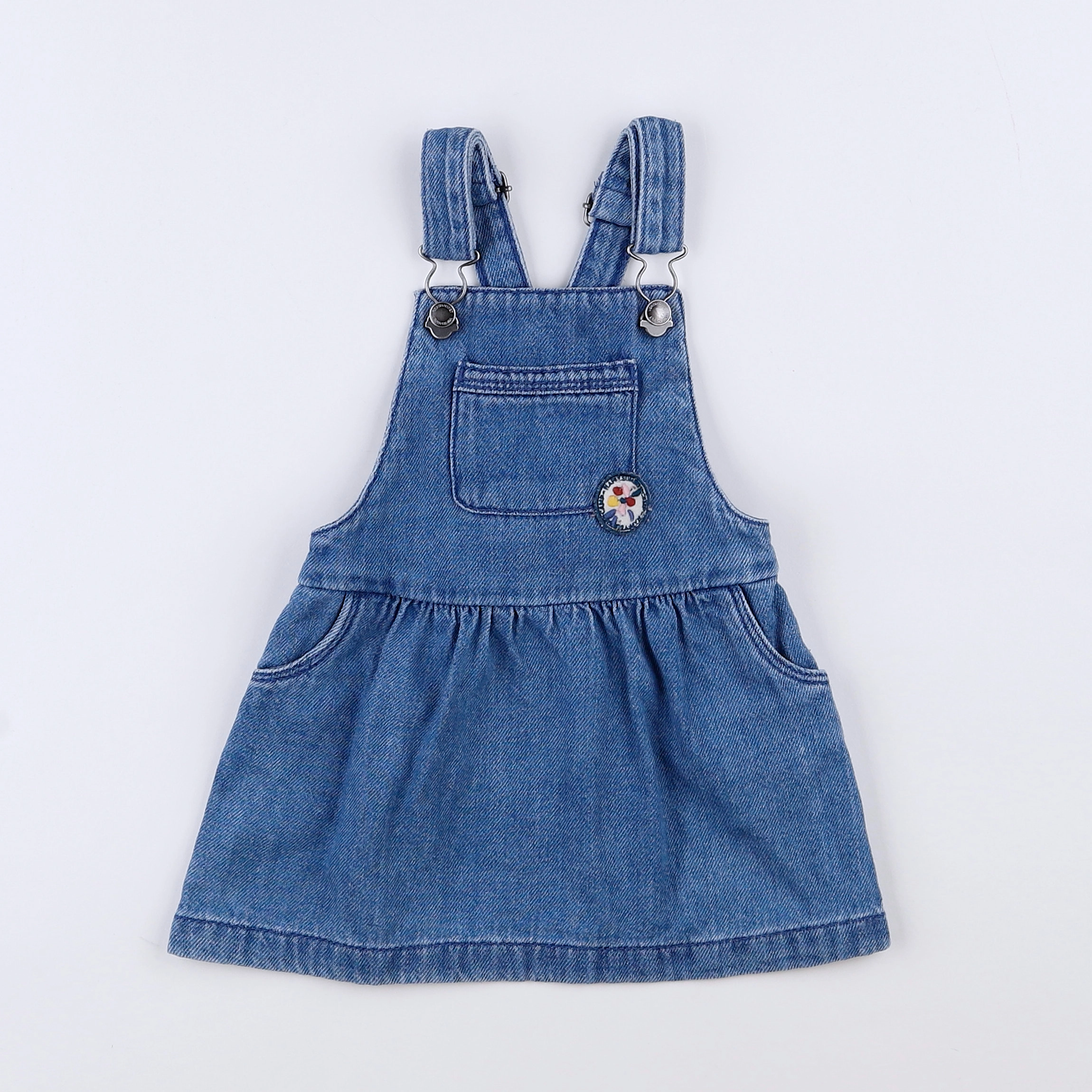 Vertbaudet - robe bleu - 12 mois