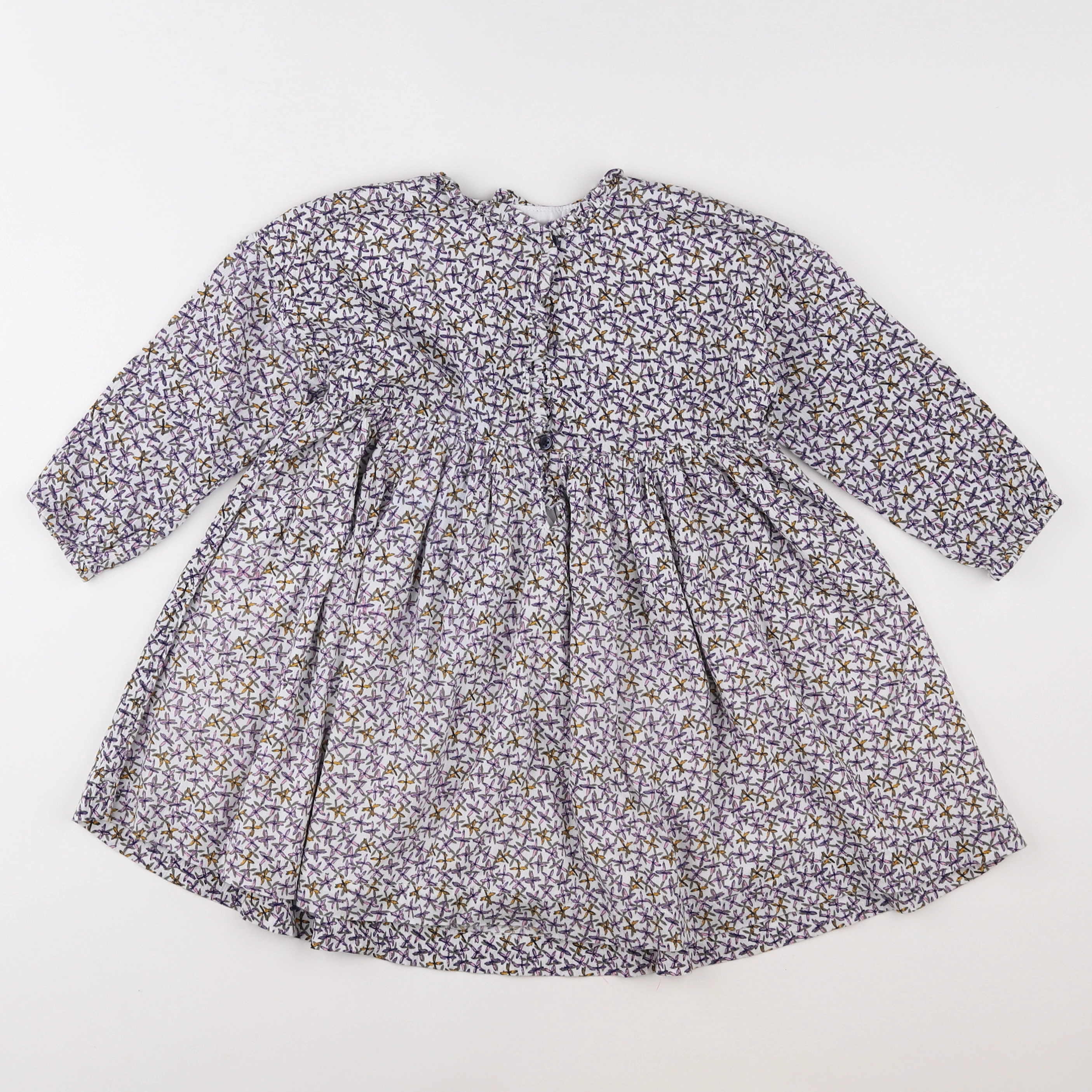 Boutchou - robe violet, blanc - 2 ans