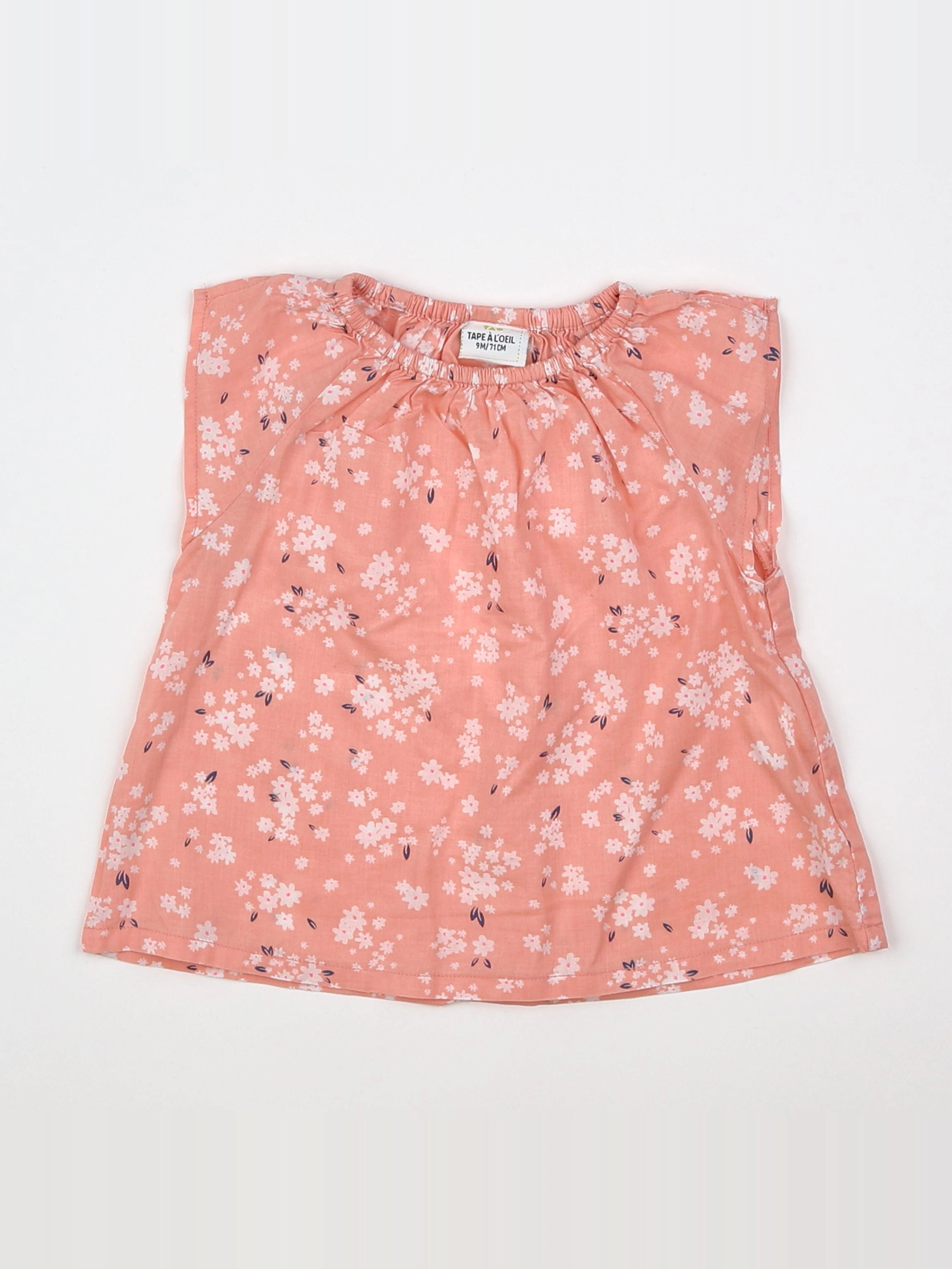 Tape à l'oeil - blouse rose - 9 mois