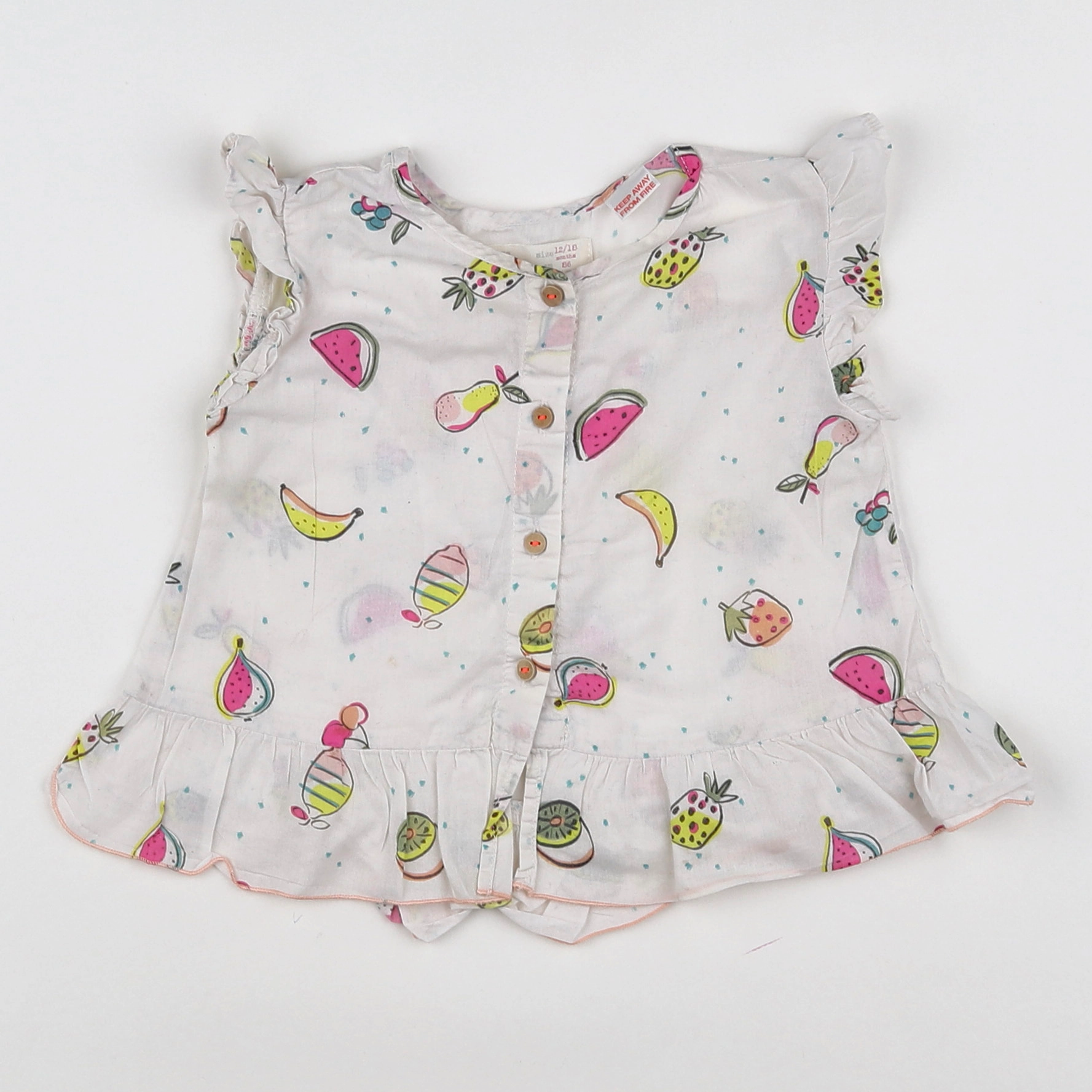 Zara - blouse blanc - 12/18 mois