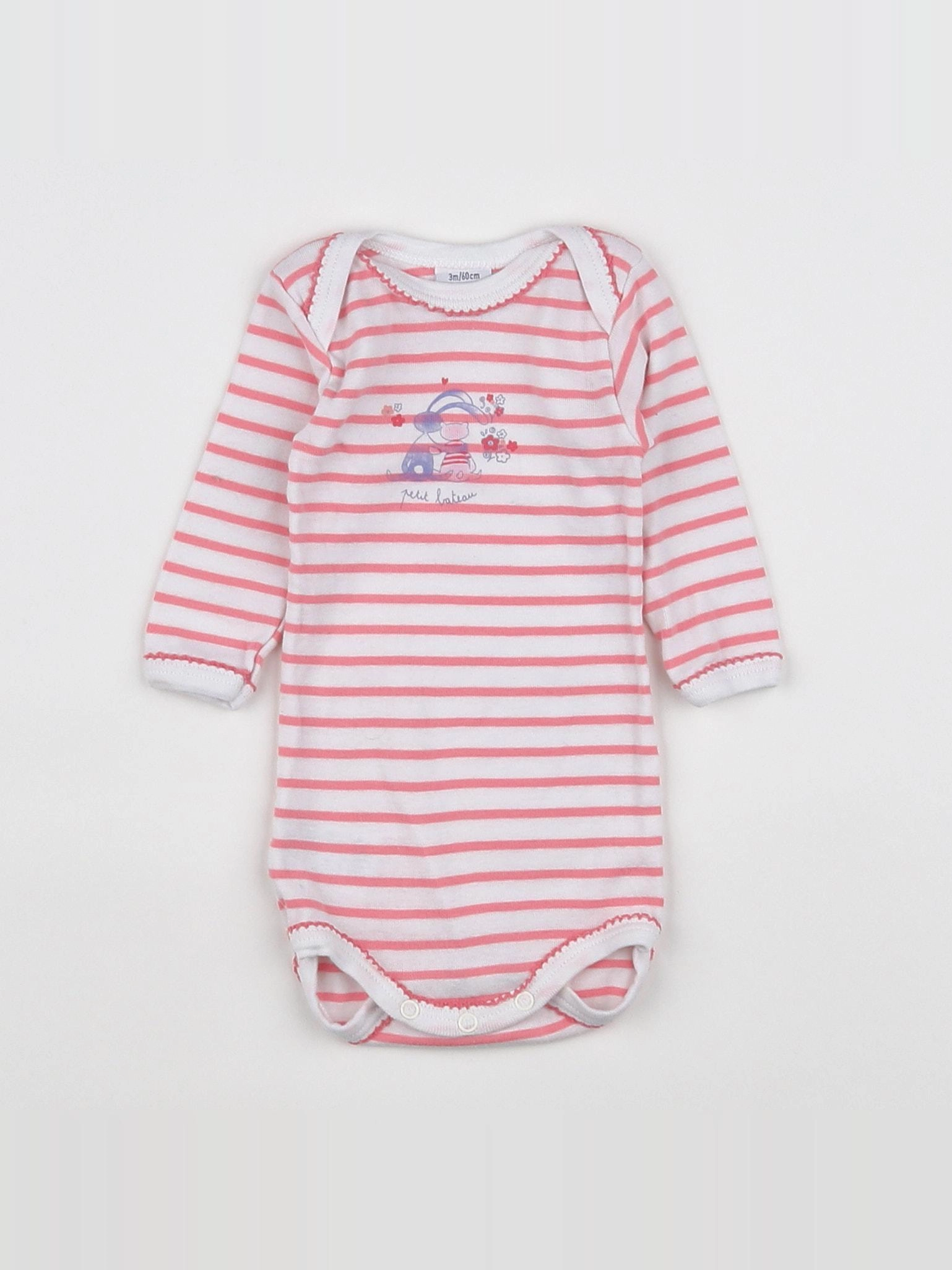 Petit Bateau - body blanc - 3 mois
