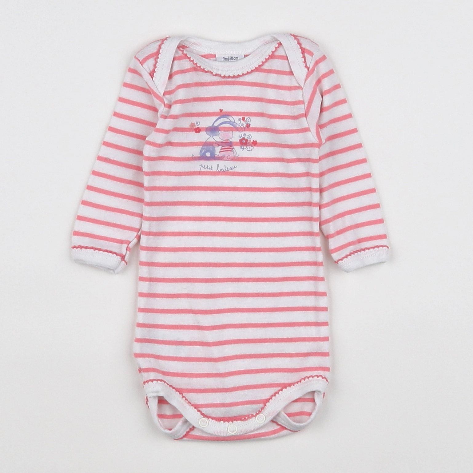 Petit Bateau - body blanc - 3 mois