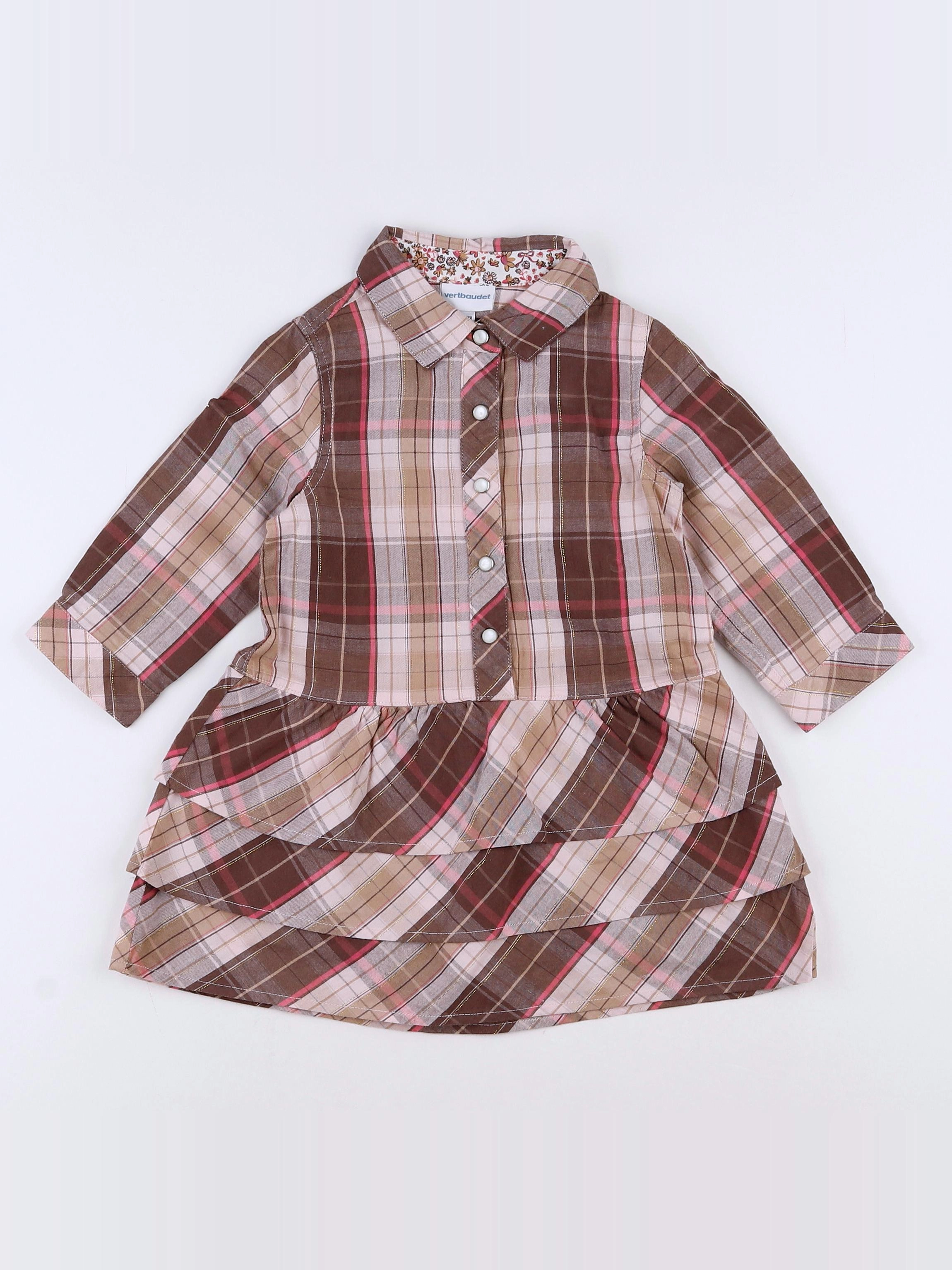 Vertbaudet - robe multicolore - 18 mois