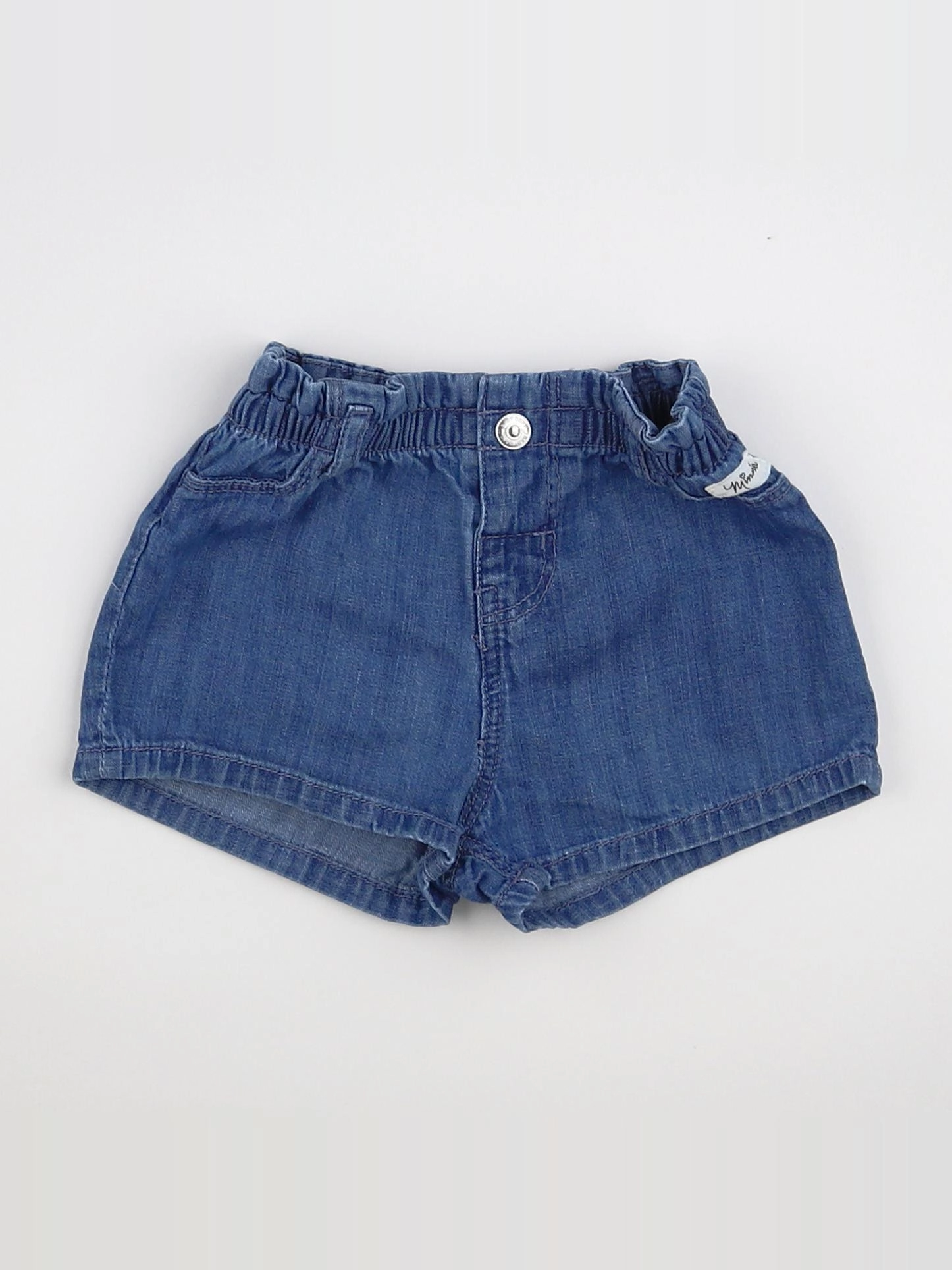 H&M - short bleu - 6 mois