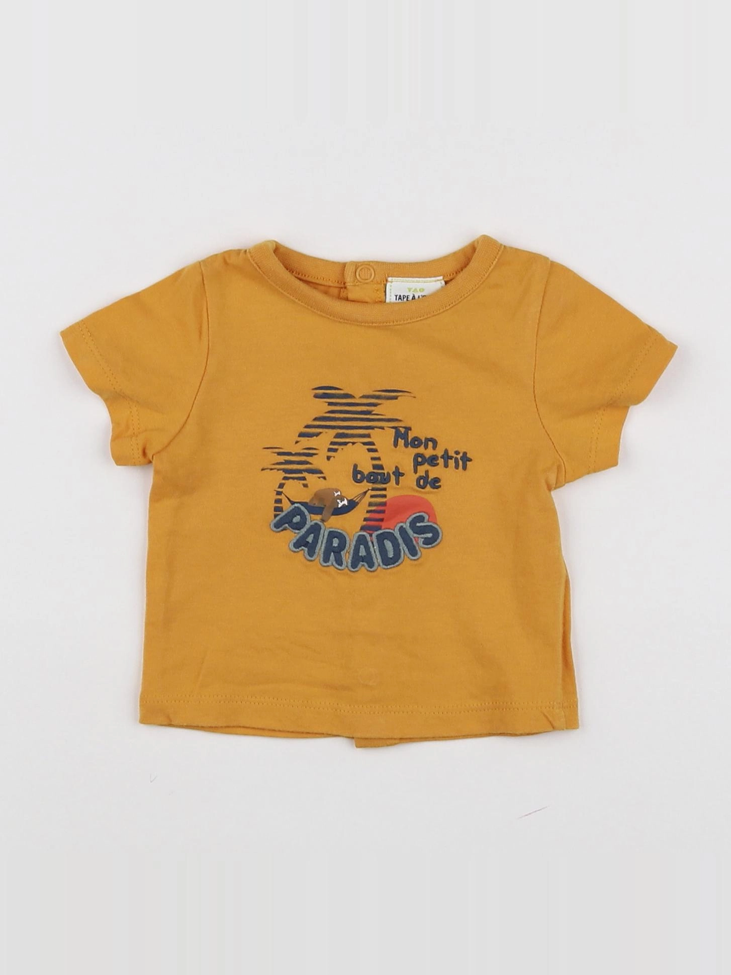 Tape à l'oeil - tee-shirt orange - 3 mois