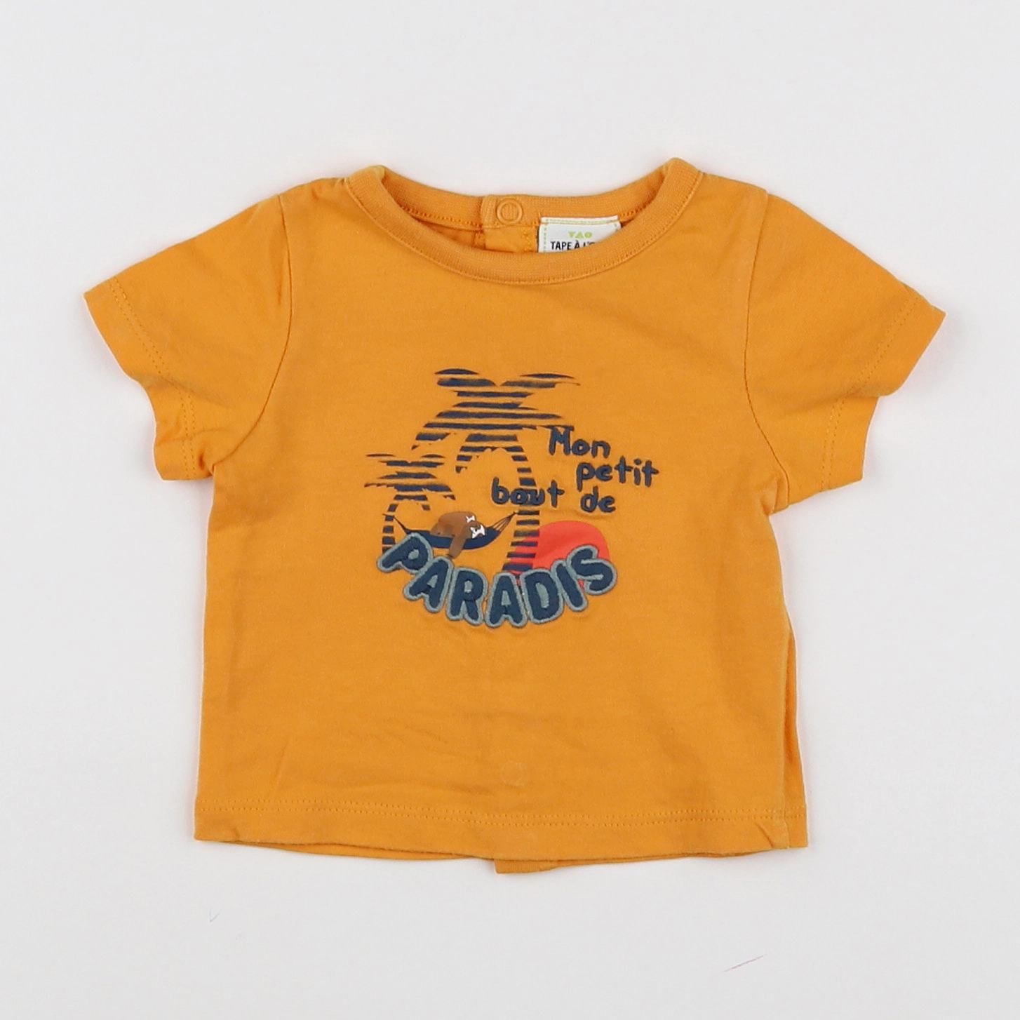 Tape à l'oeil - tee-shirt orange - 3 mois