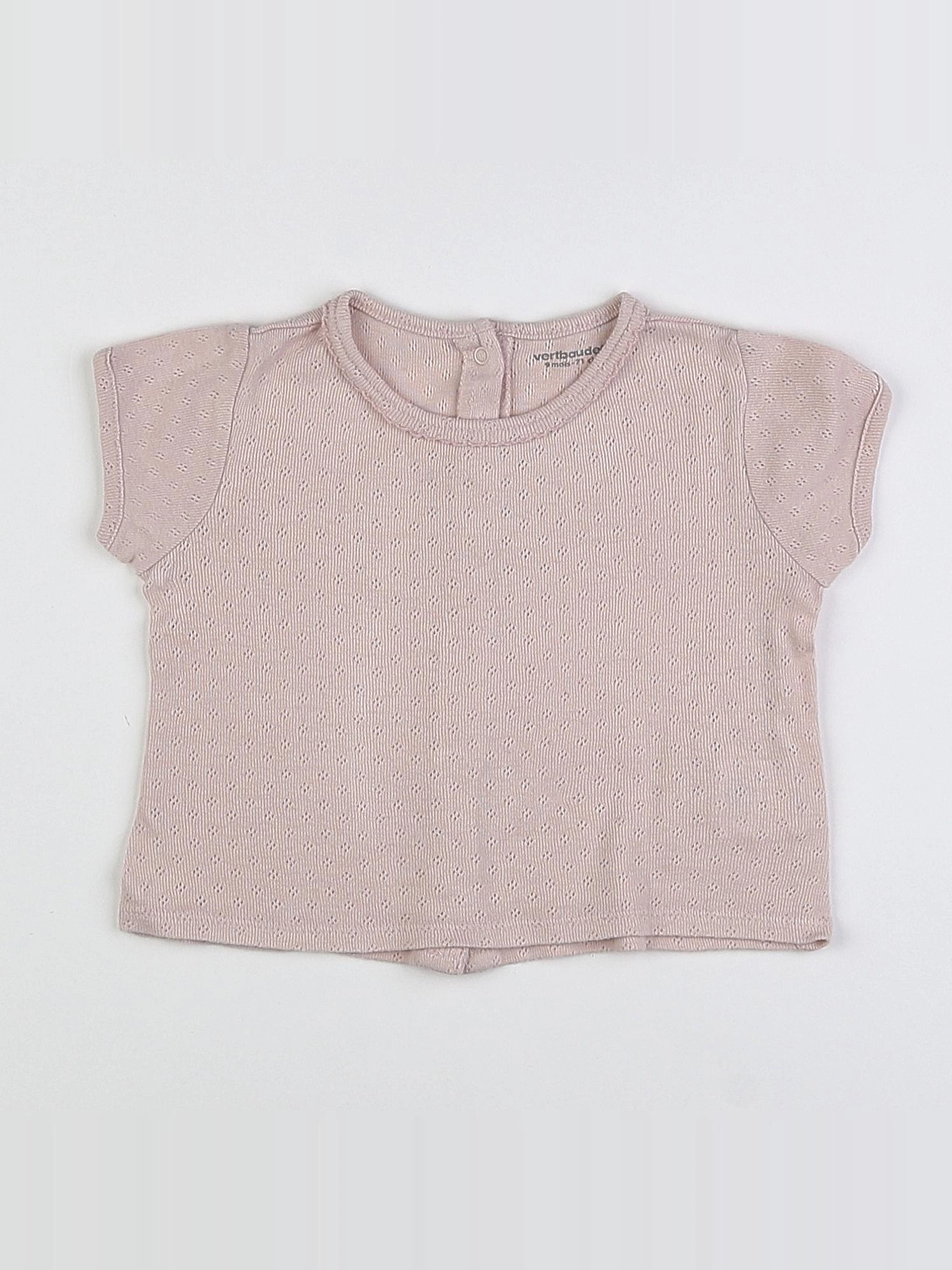 Vertbaudet - tee-shirt rose - 9 mois
