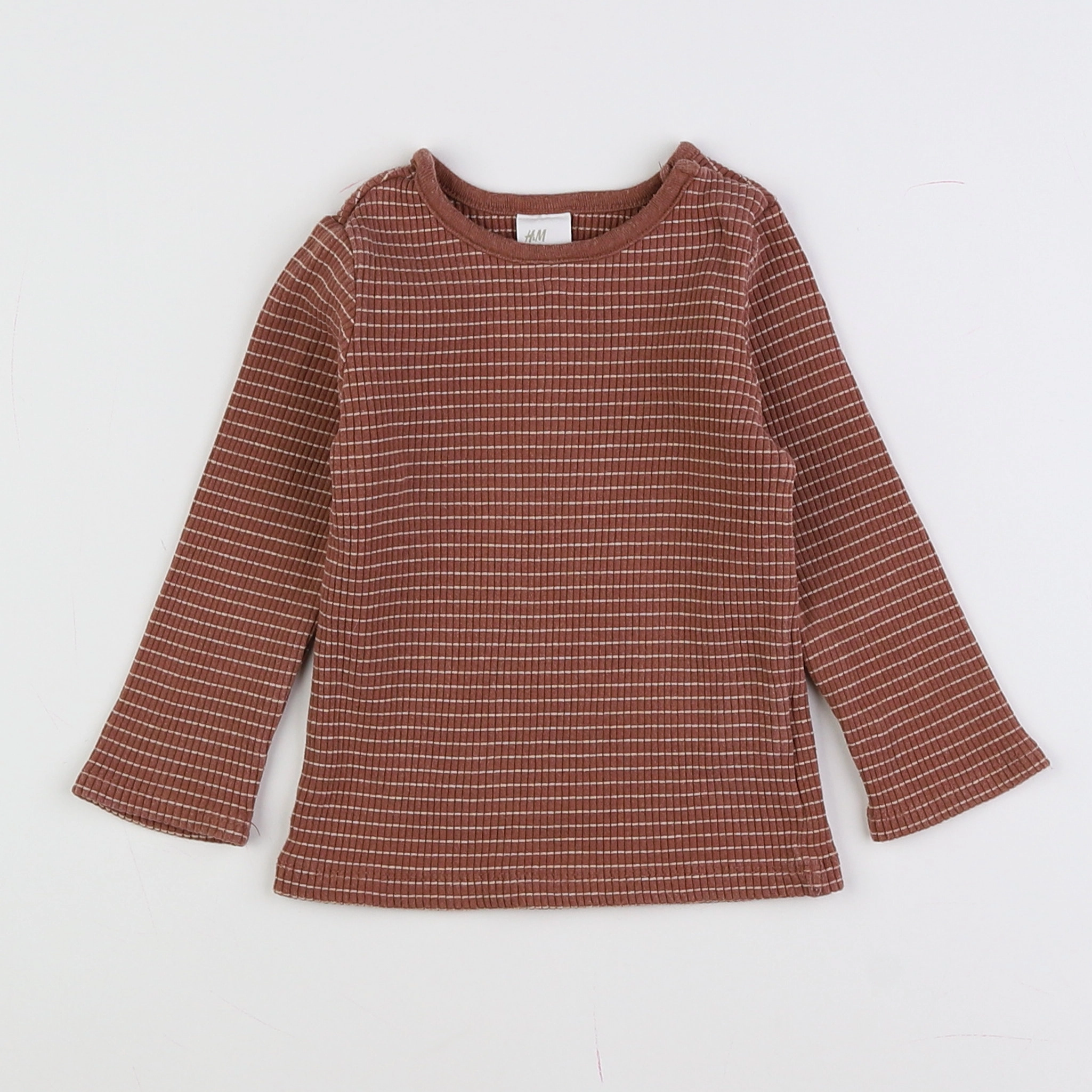 H&M - tee-shirt marron - 6/9 mois