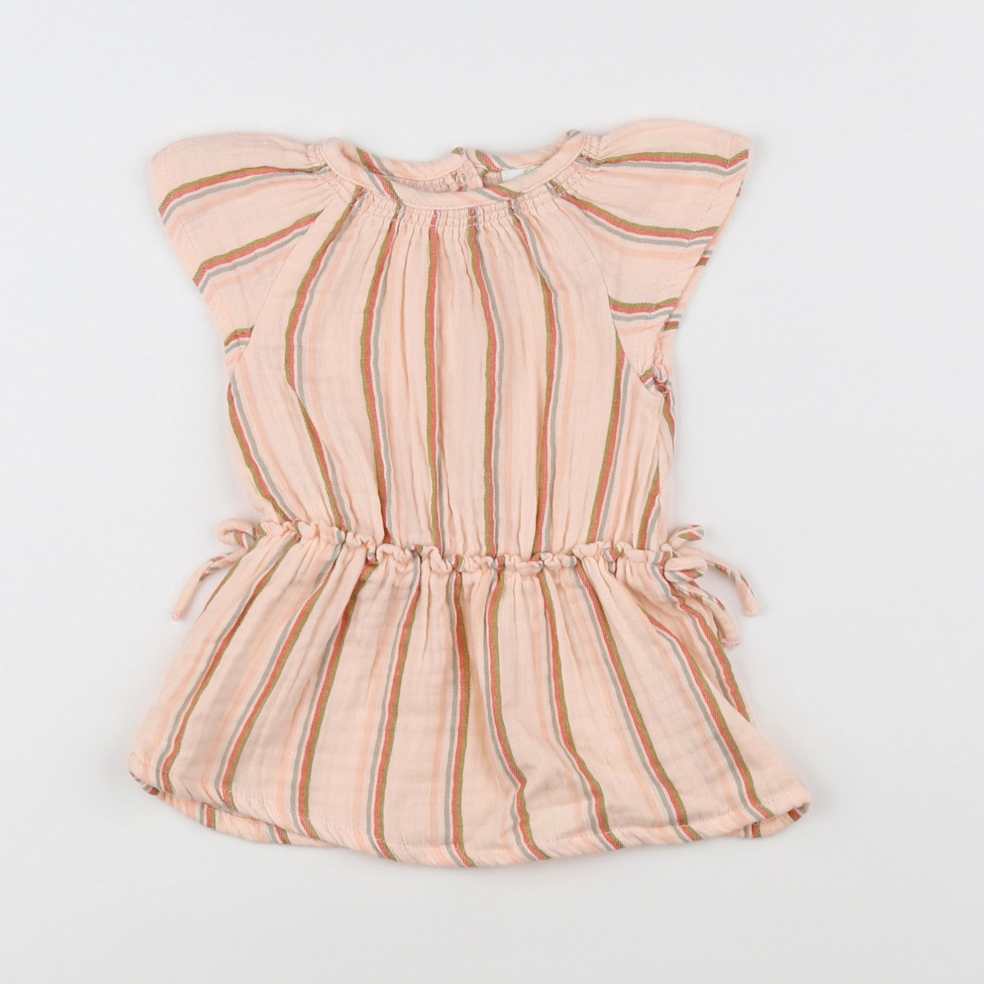 Tape à l'oeil - robe rose, vert - 6 mois