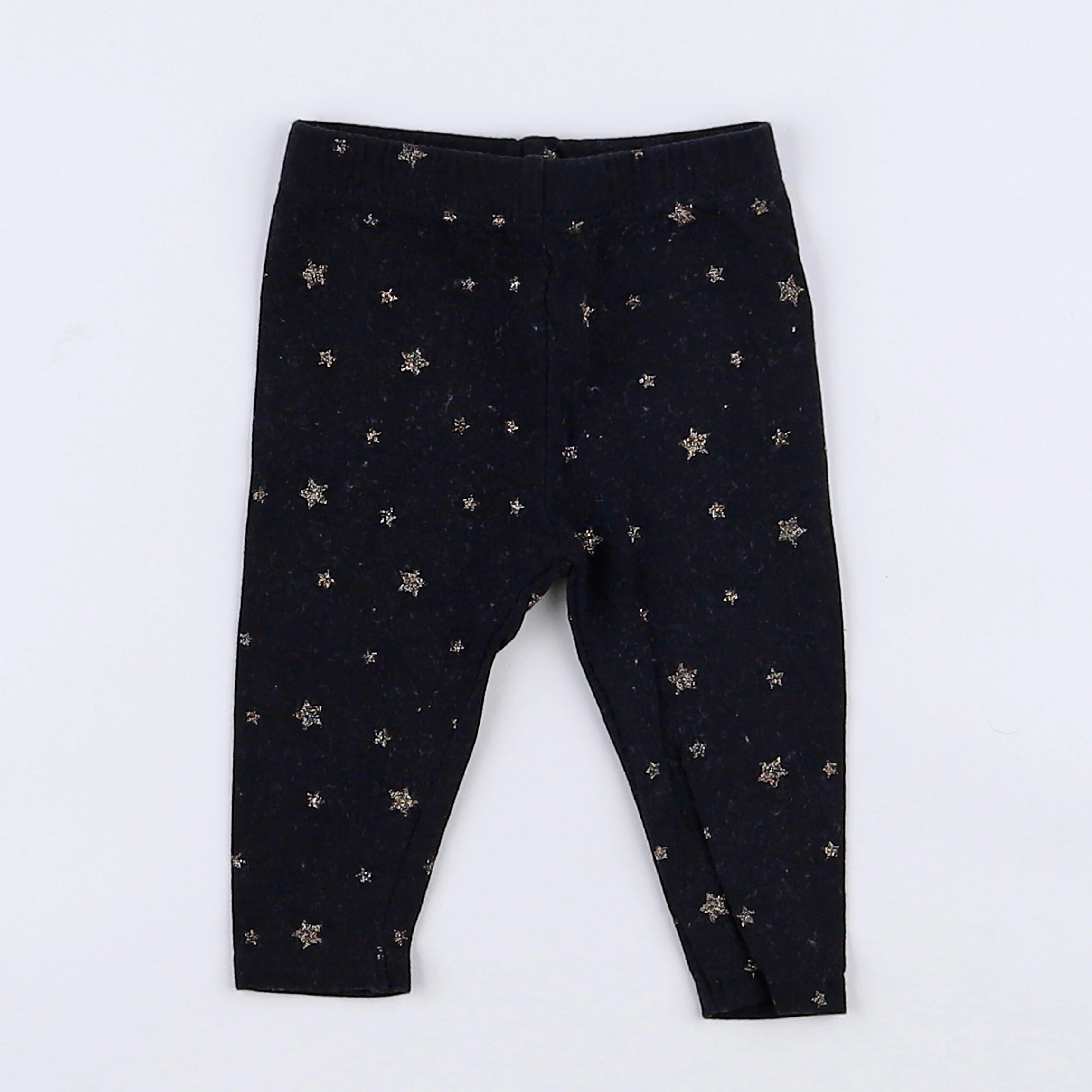 Vertbaudet - legging noir, or - 3 mois