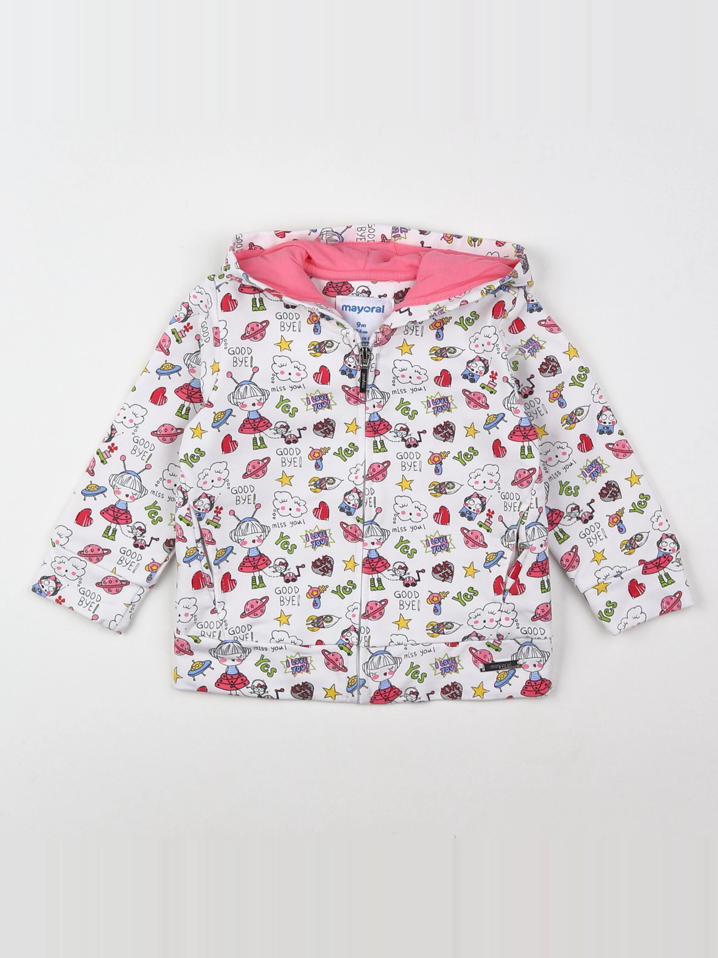 Mayoral - sweat rose - 9 mois