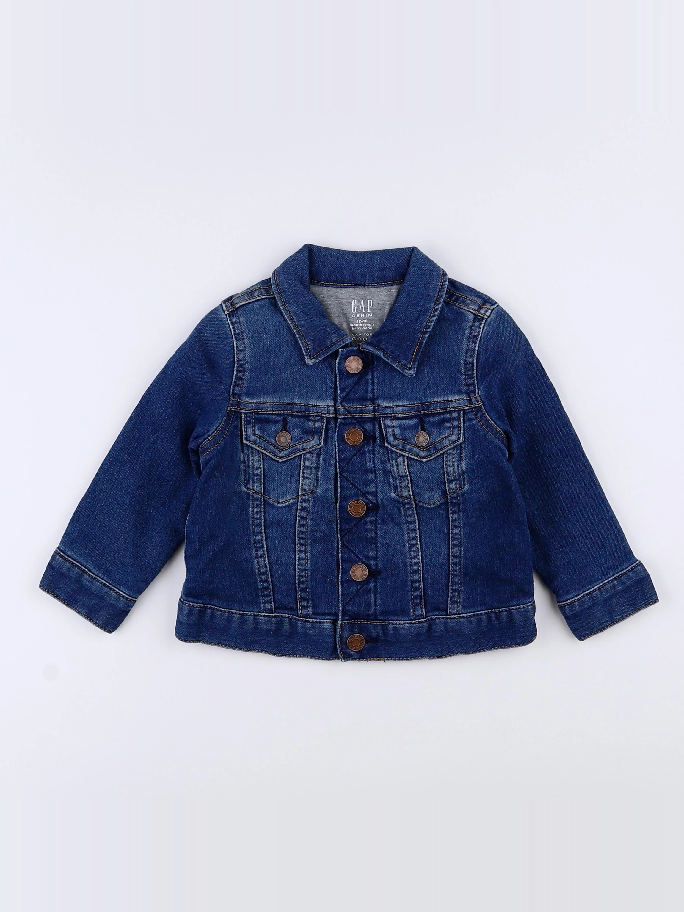 GAP - veste bleu - 12/18 mois