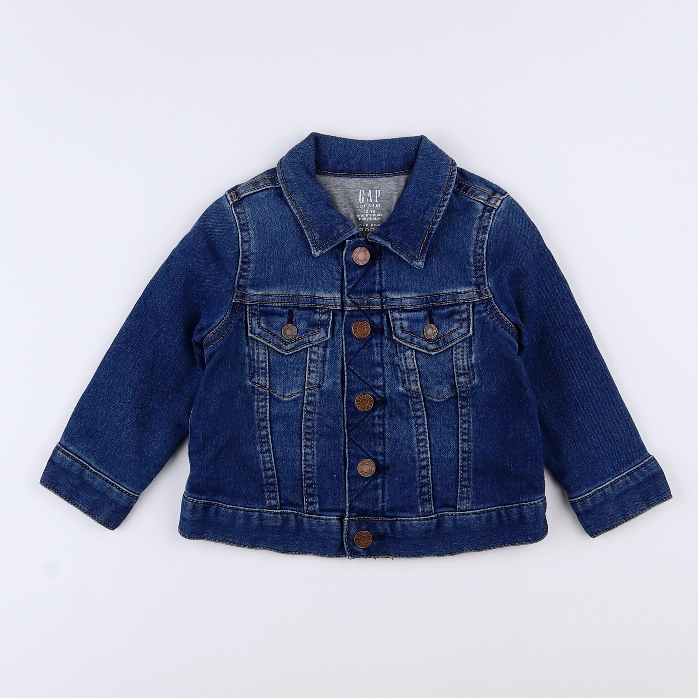 GAP - veste bleu - 12/18 mois