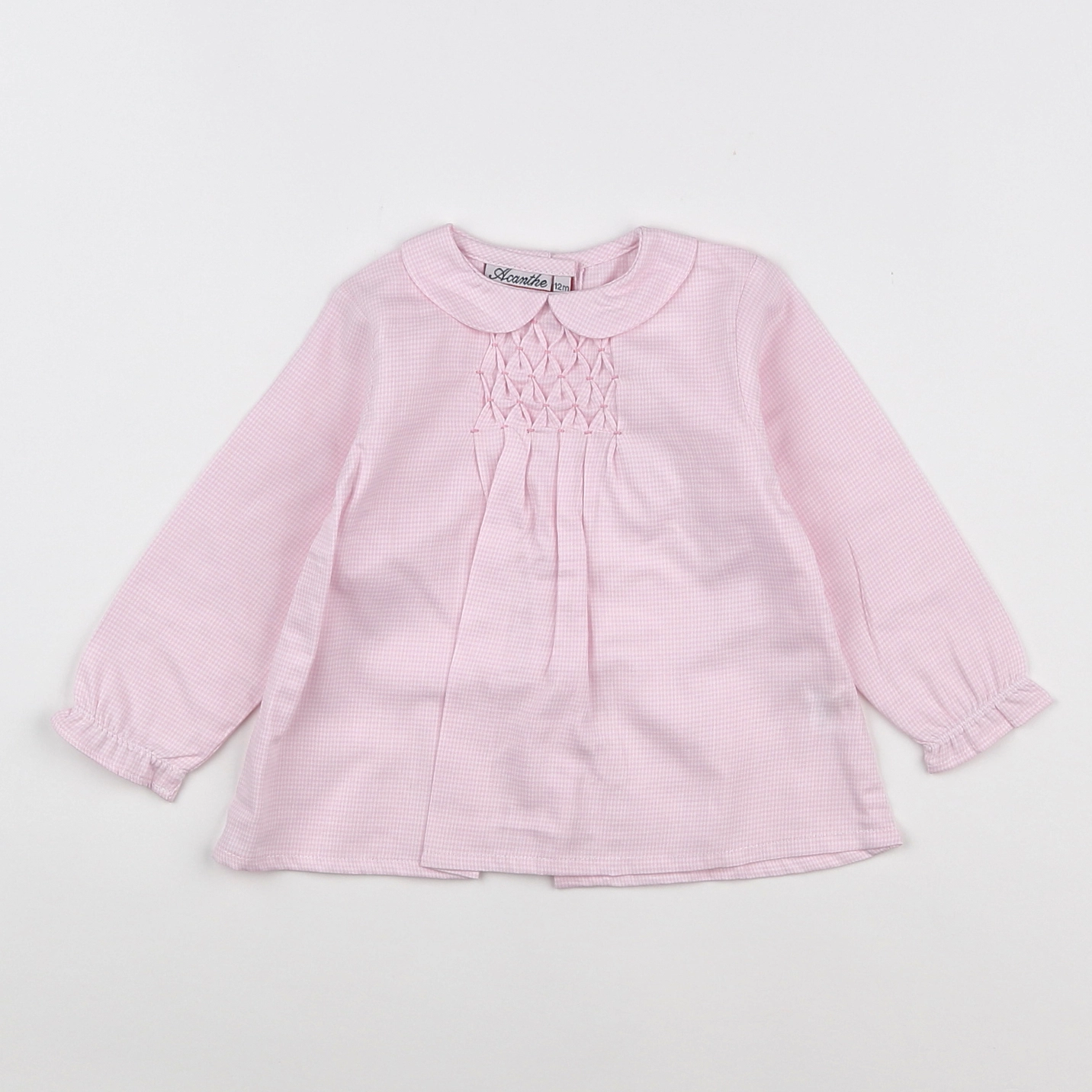 Acanthe - blouse rose - 12 mois