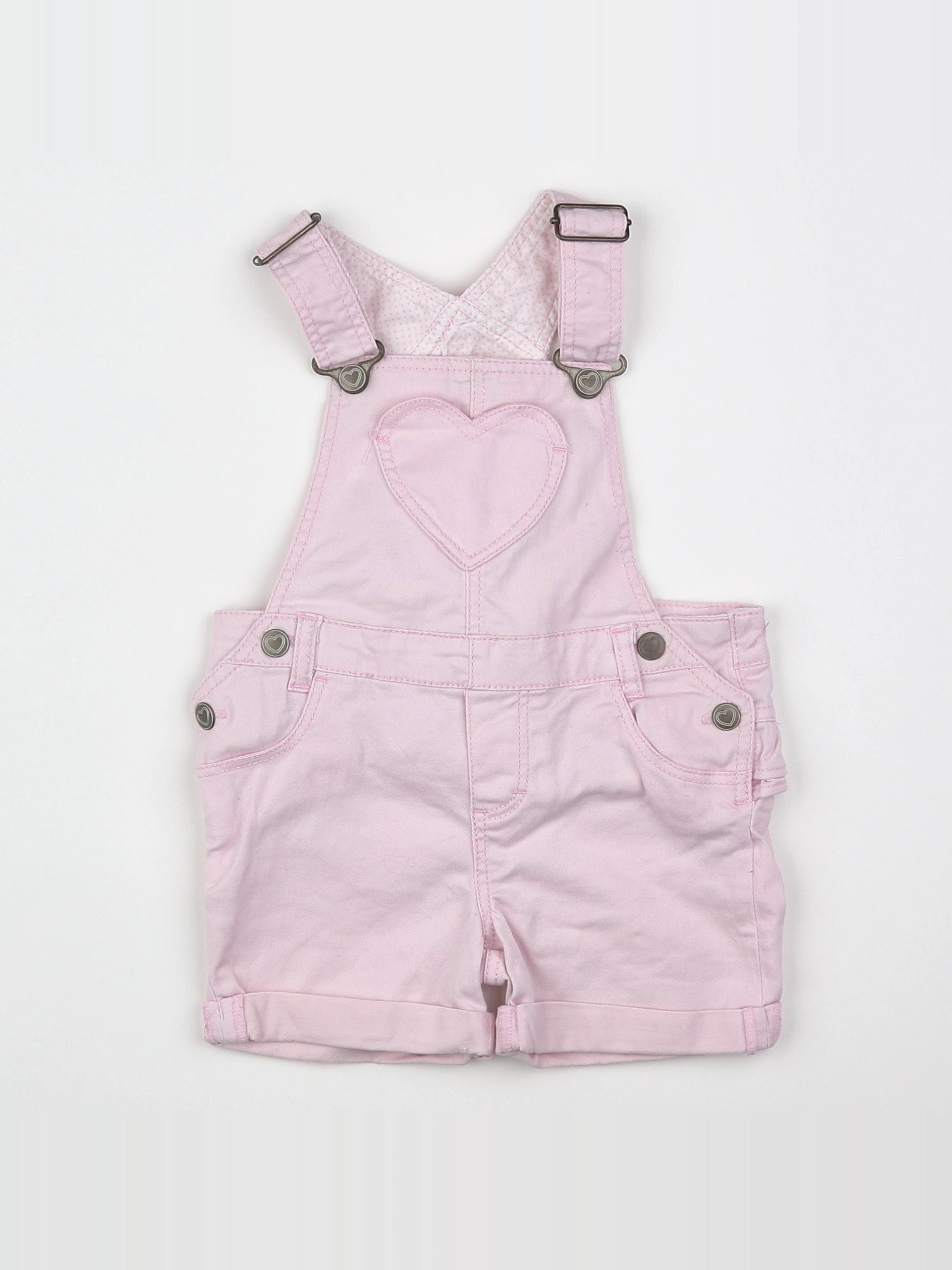 H&M - salopette rose - 6/9 mois