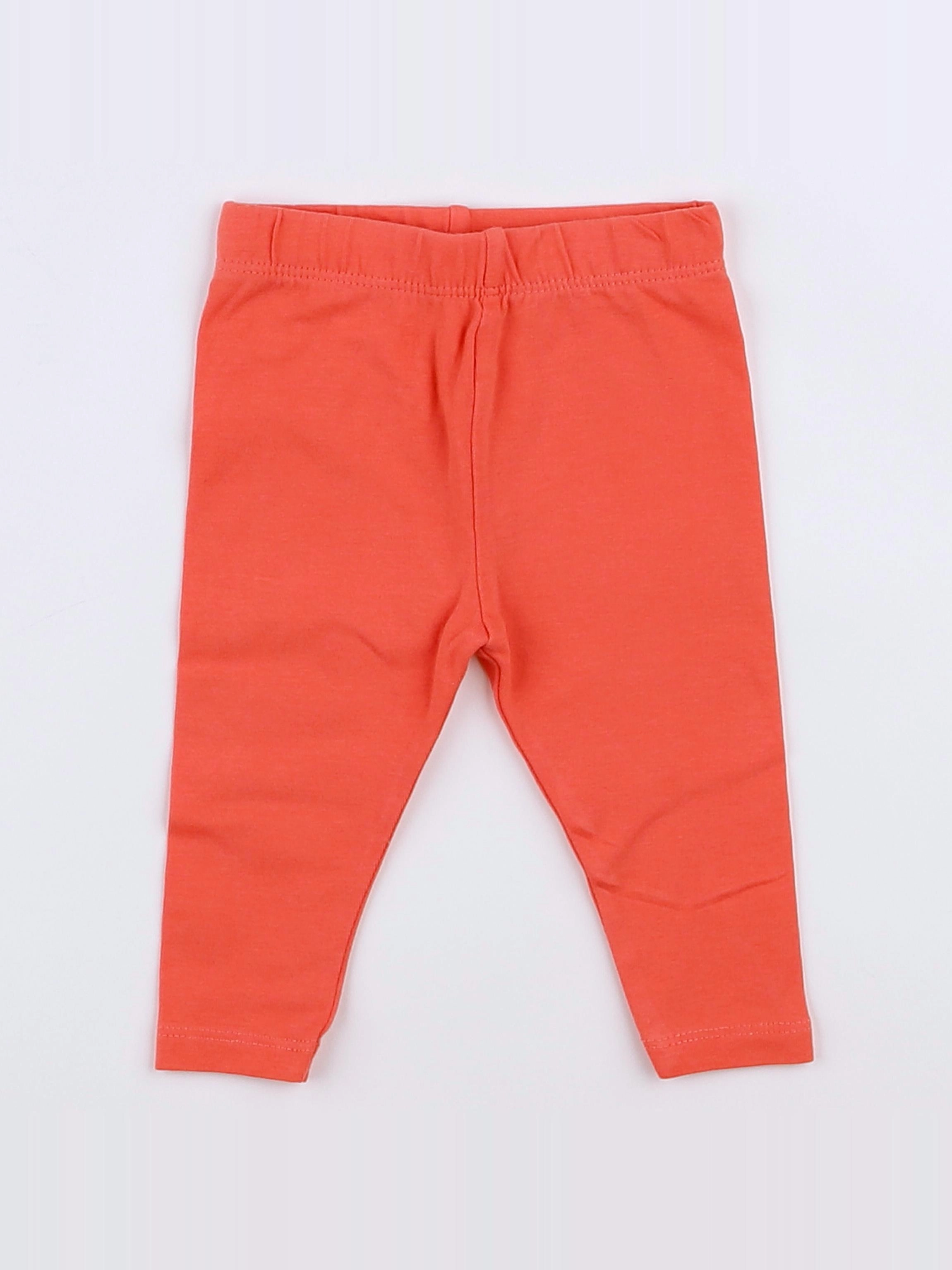 Vertbaudet - legging orange - 3 mois