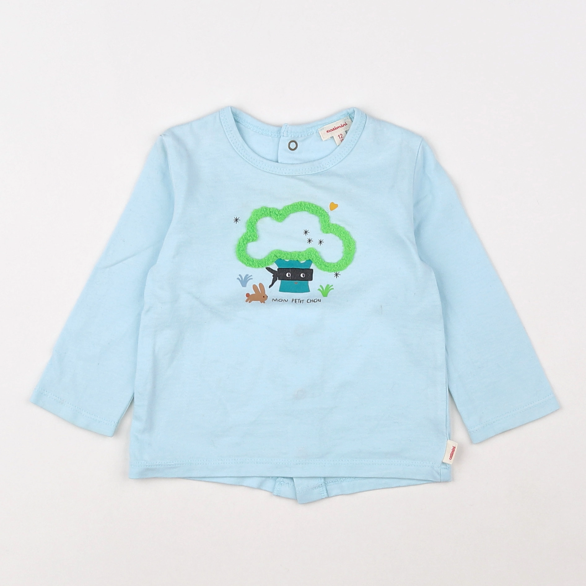 Catimini - tee-shirt bleu - 12 mois