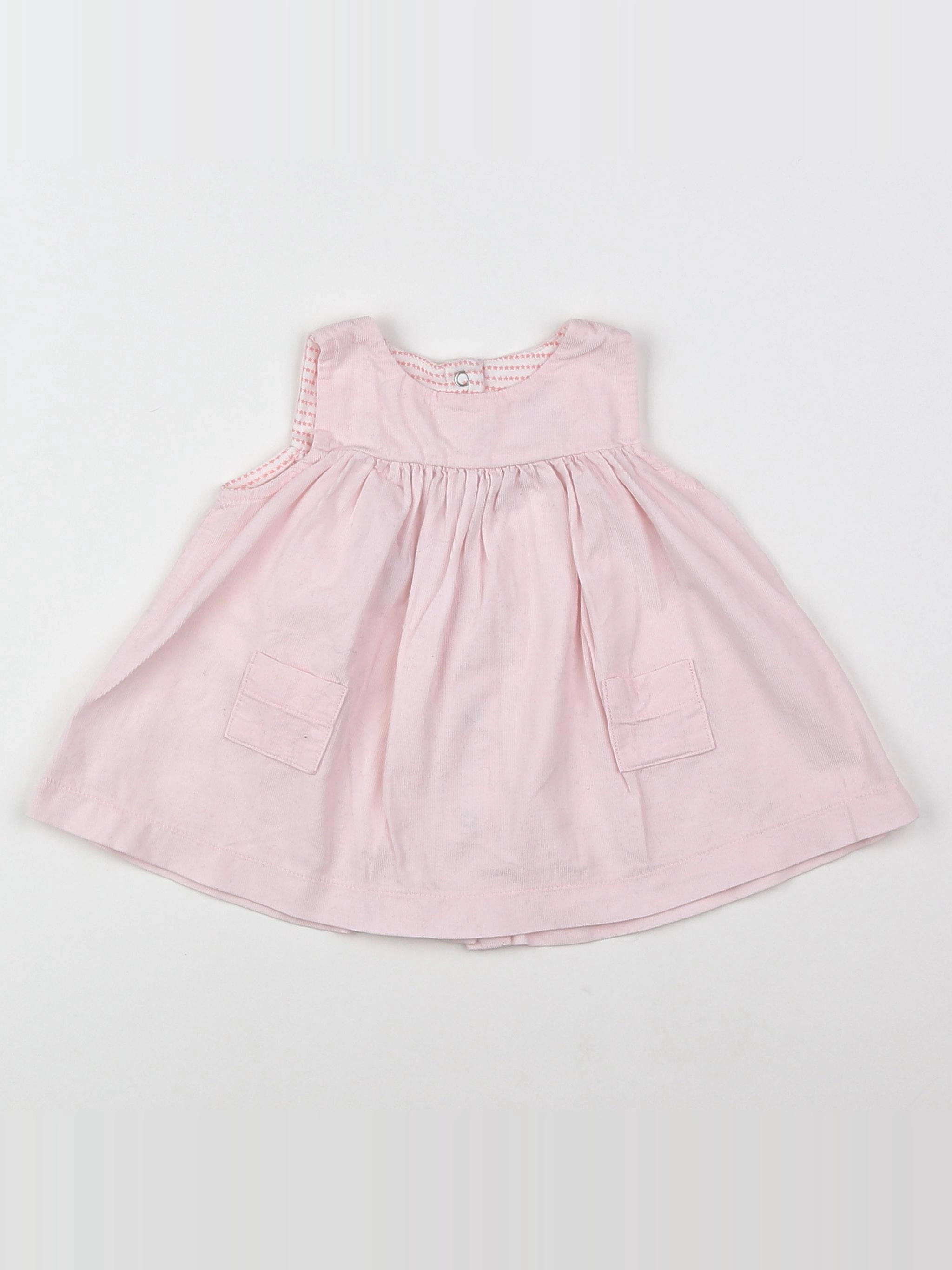 Petit Bateau - robe rose - 1 mois
