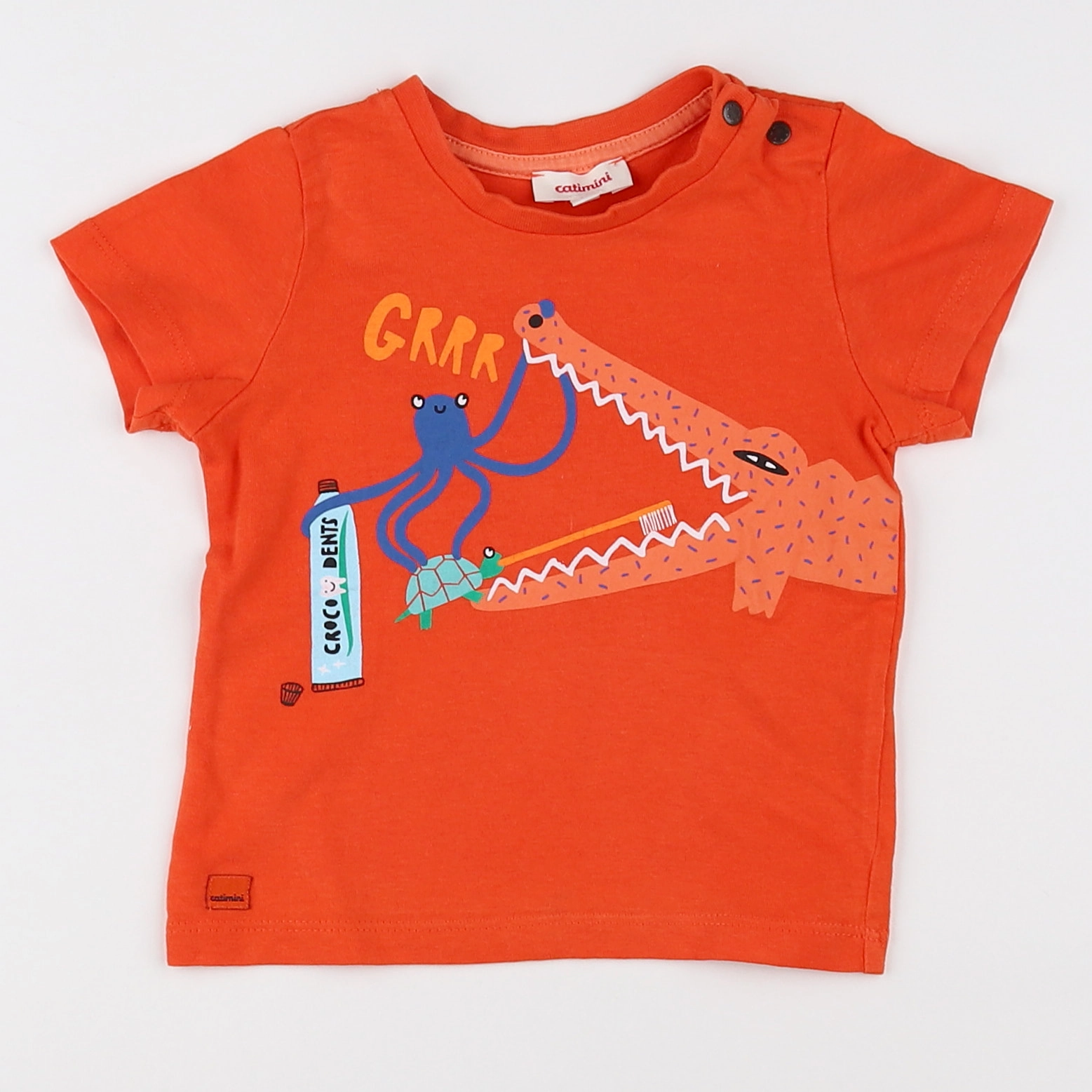 Catimini - tee-shirt orange - 9 mois