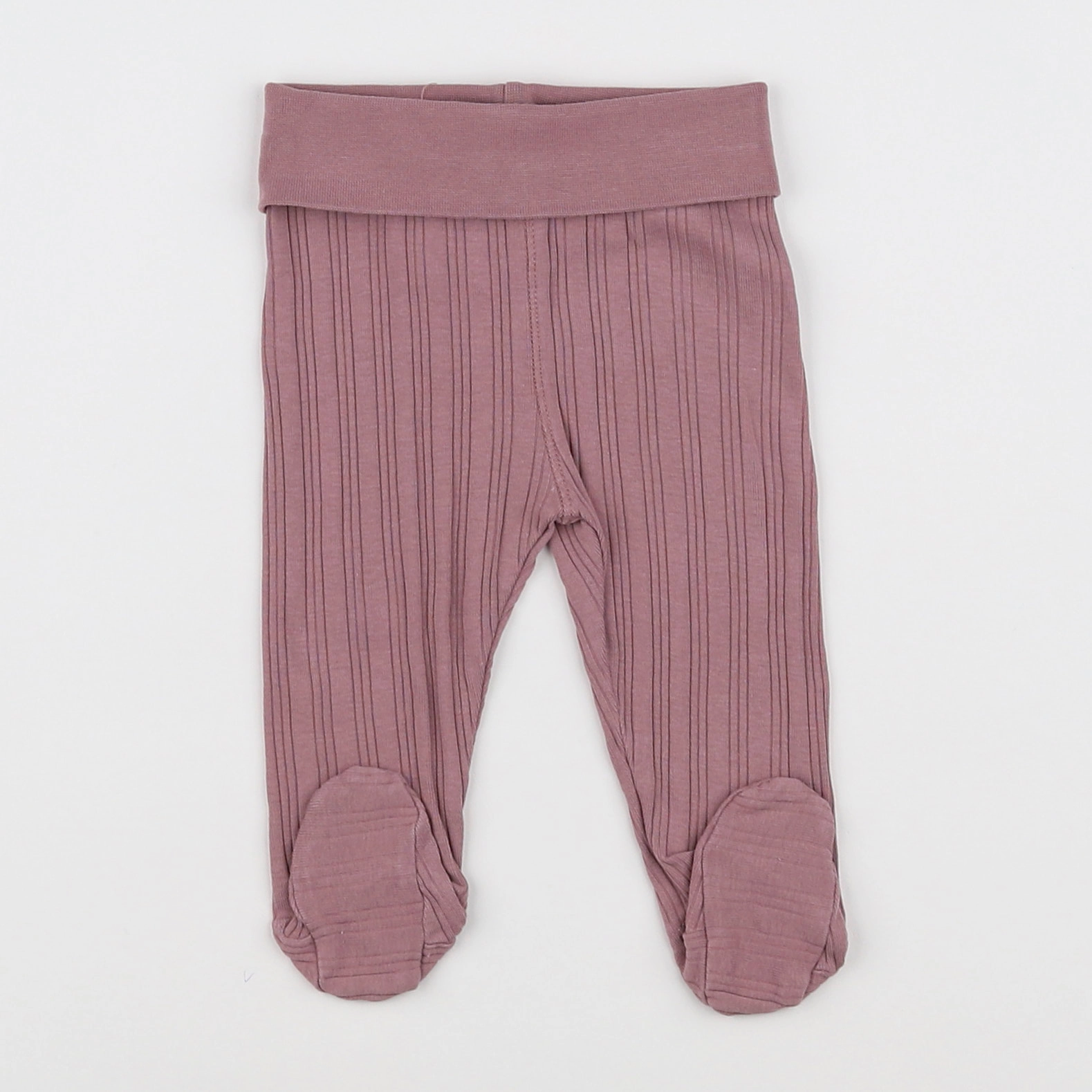 H&M - legging blanc, violet - 3 mois