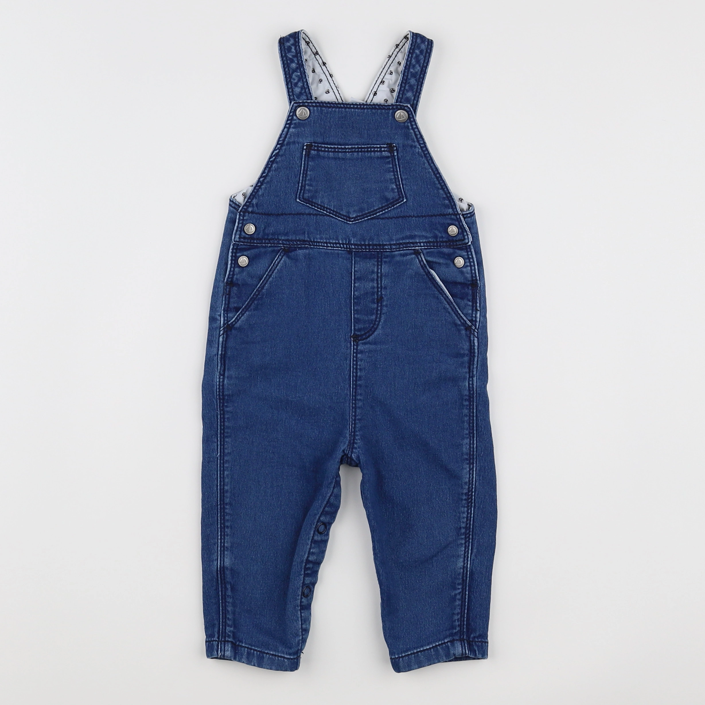 Petit Bateau - salopette bleu - 6 mois