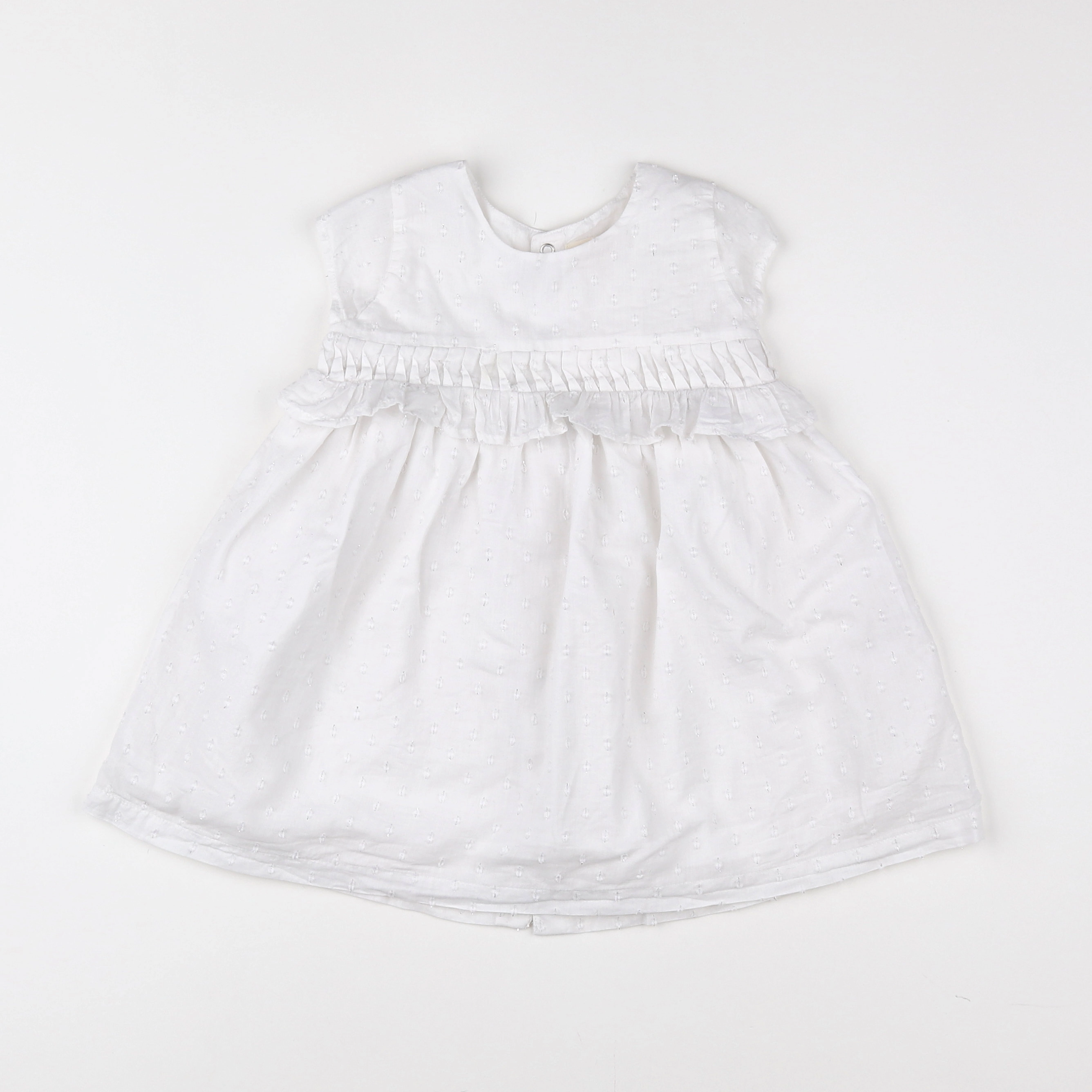 Catimini - robe blanc, argent - 2 ans