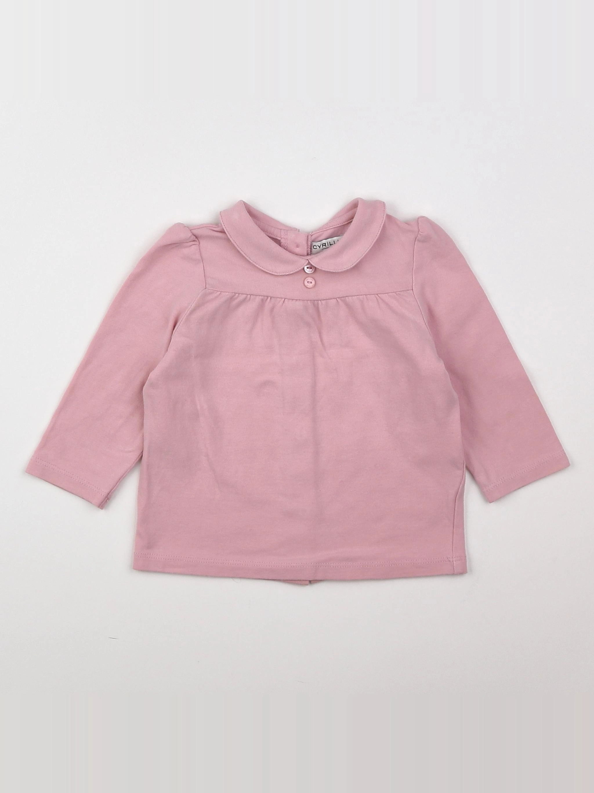 Cyrillus - tee-shirt rose - 12 mois