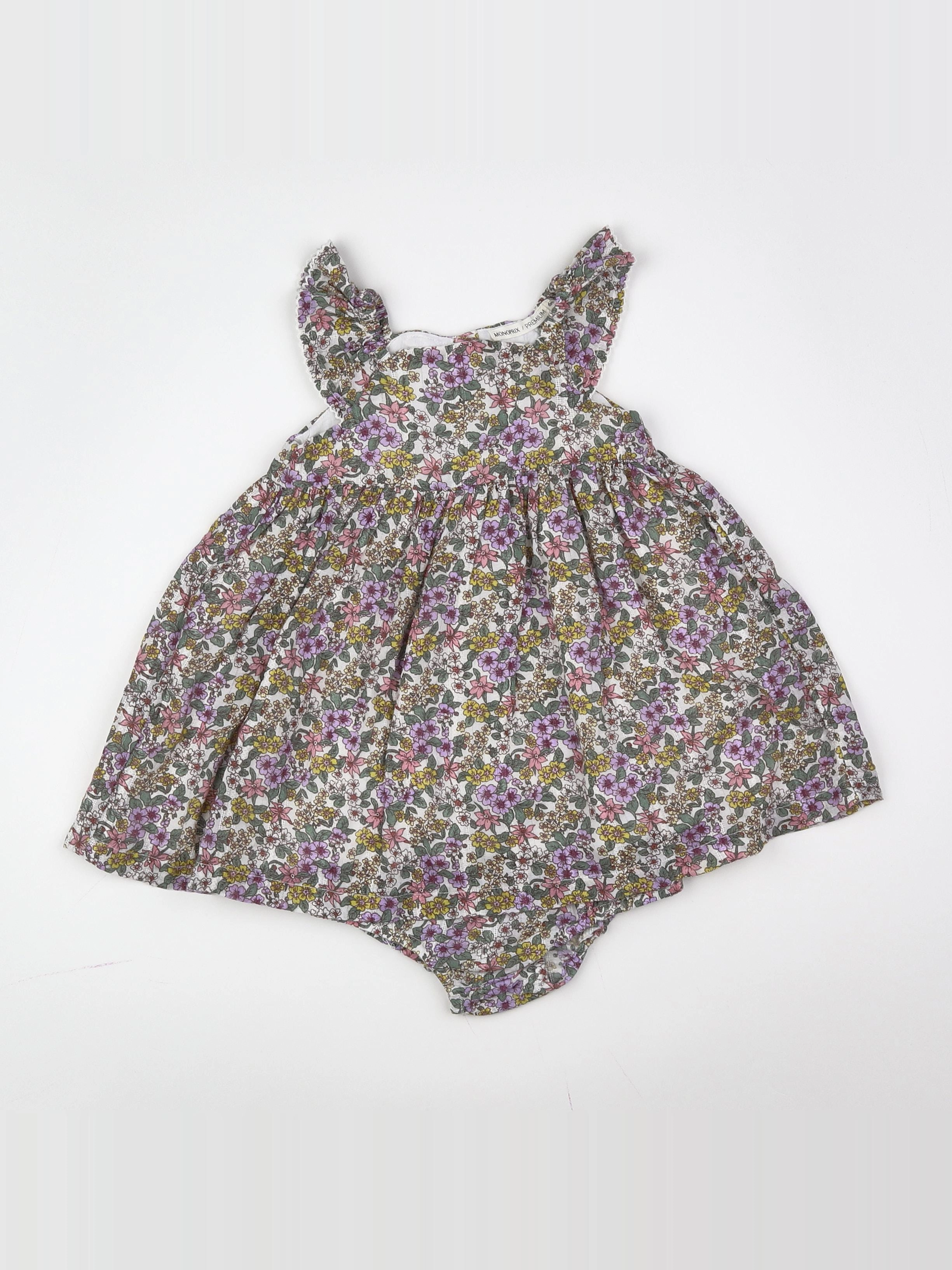 Monoprix - robe multicolore - 6 mois