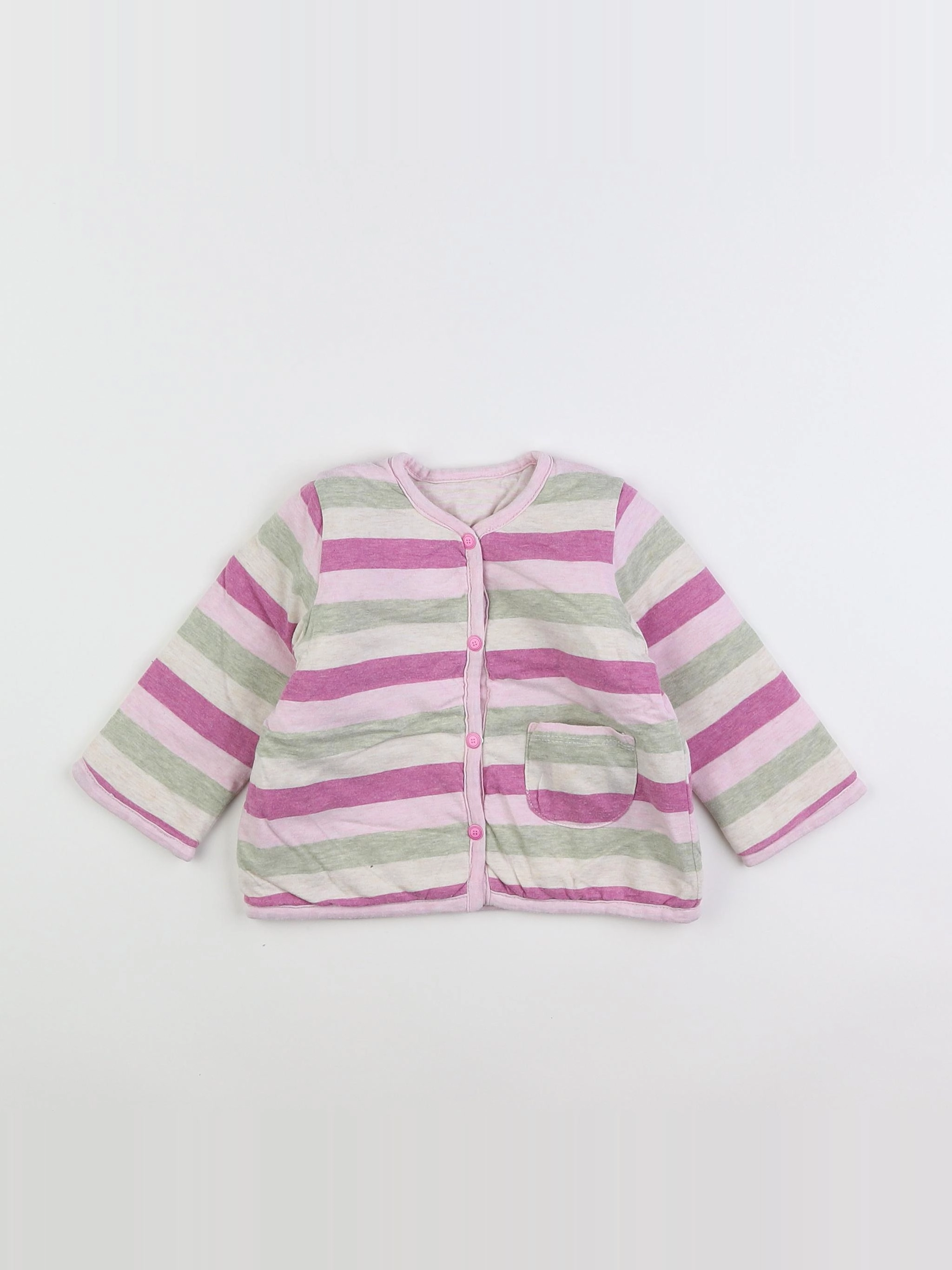 Esprit - sweat réversible beige, rose - 6 mois