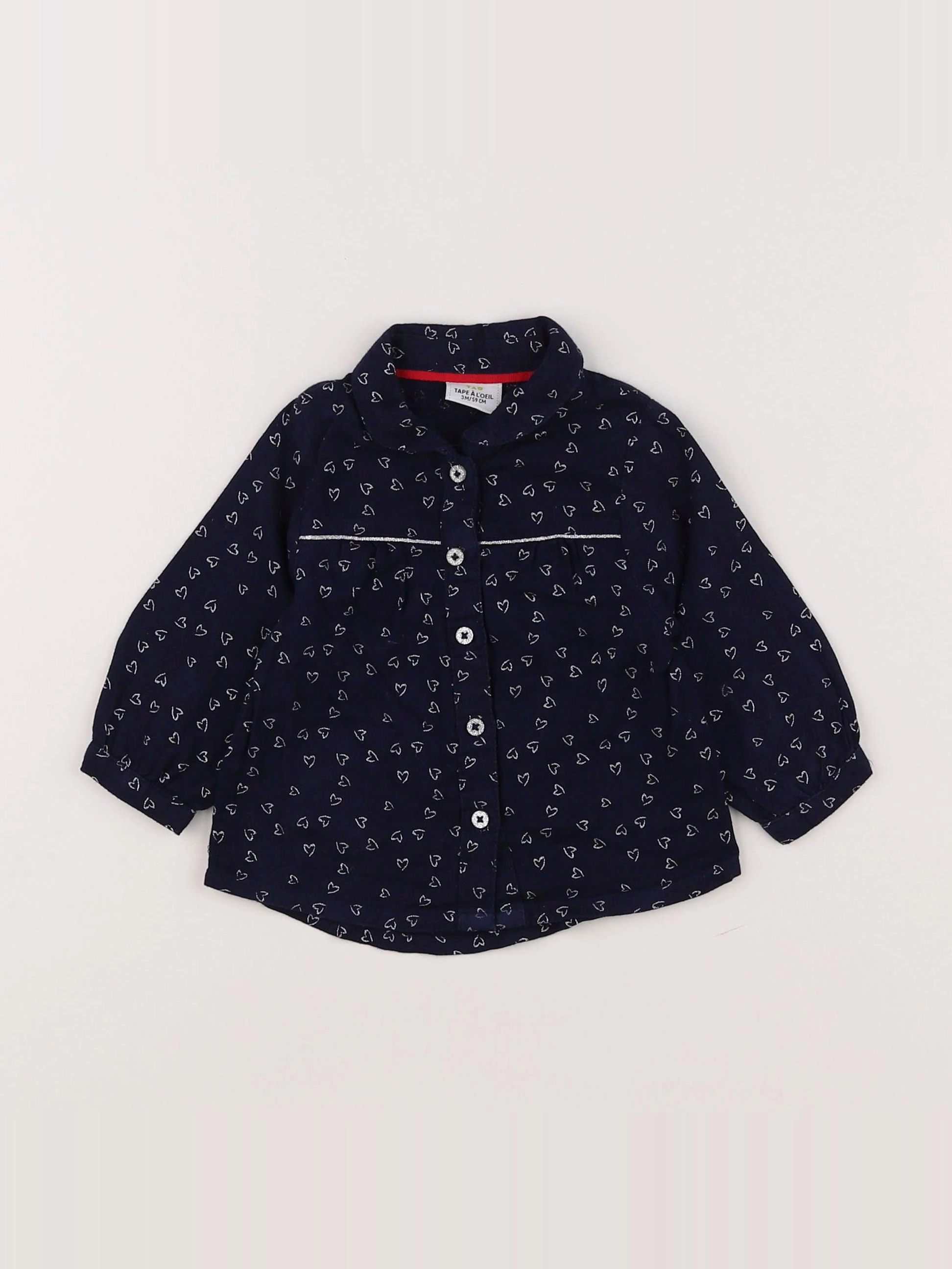 Tape à l'oeil - blouse bleu - 3 mois