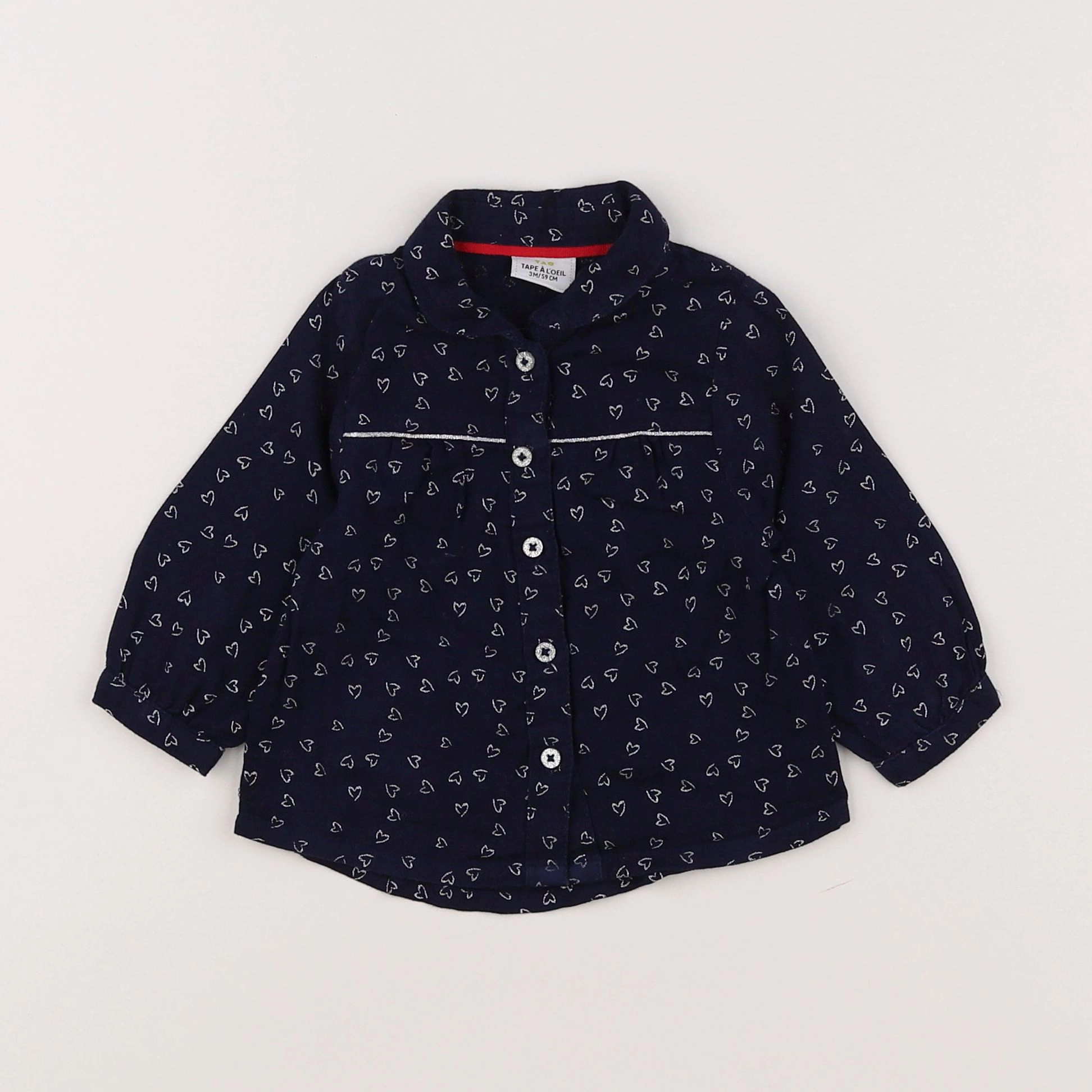 Tape à l'oeil - blouse bleu - 3 mois