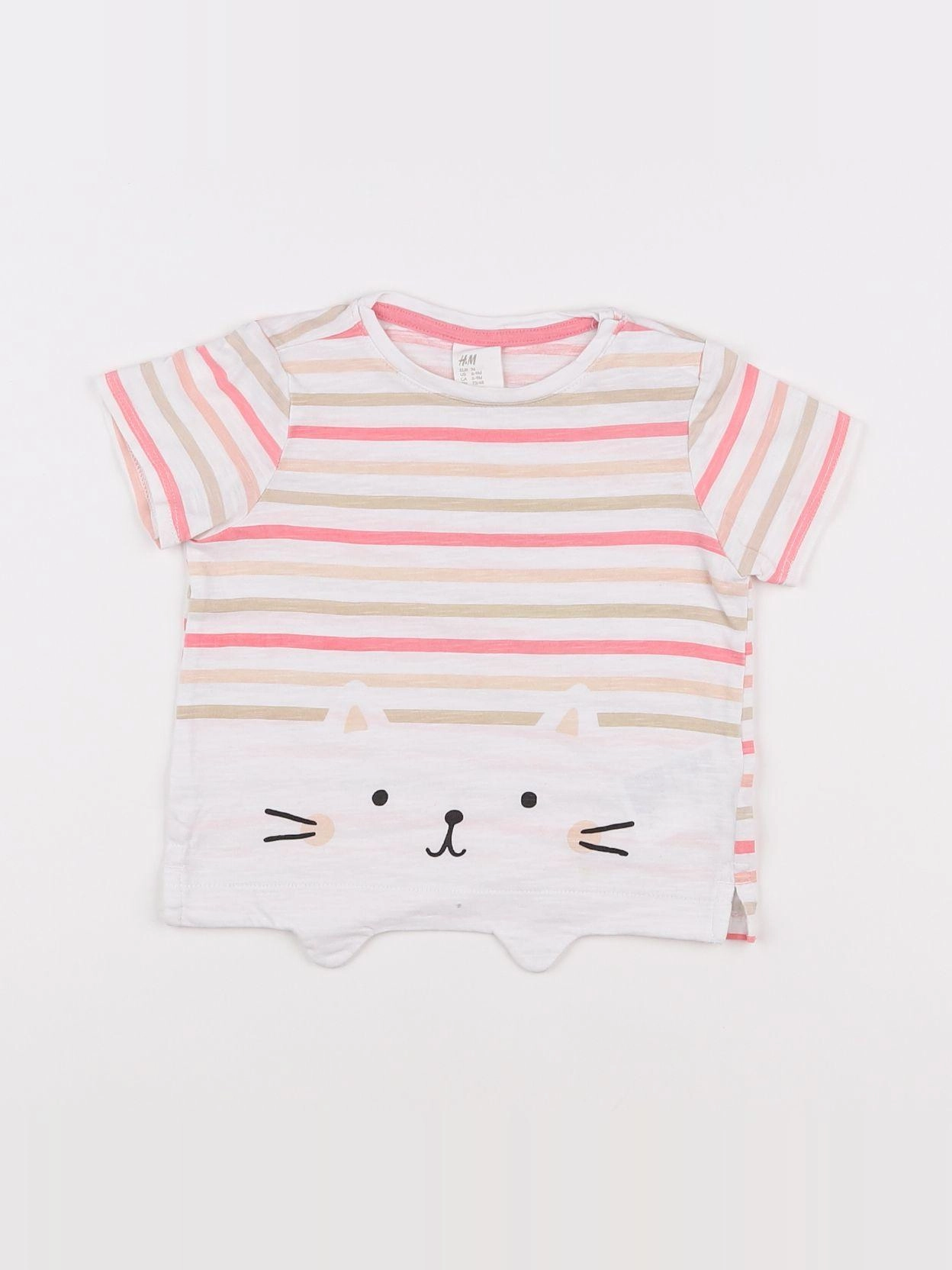 H&M - tee-shirt blanc - 6/9 mois