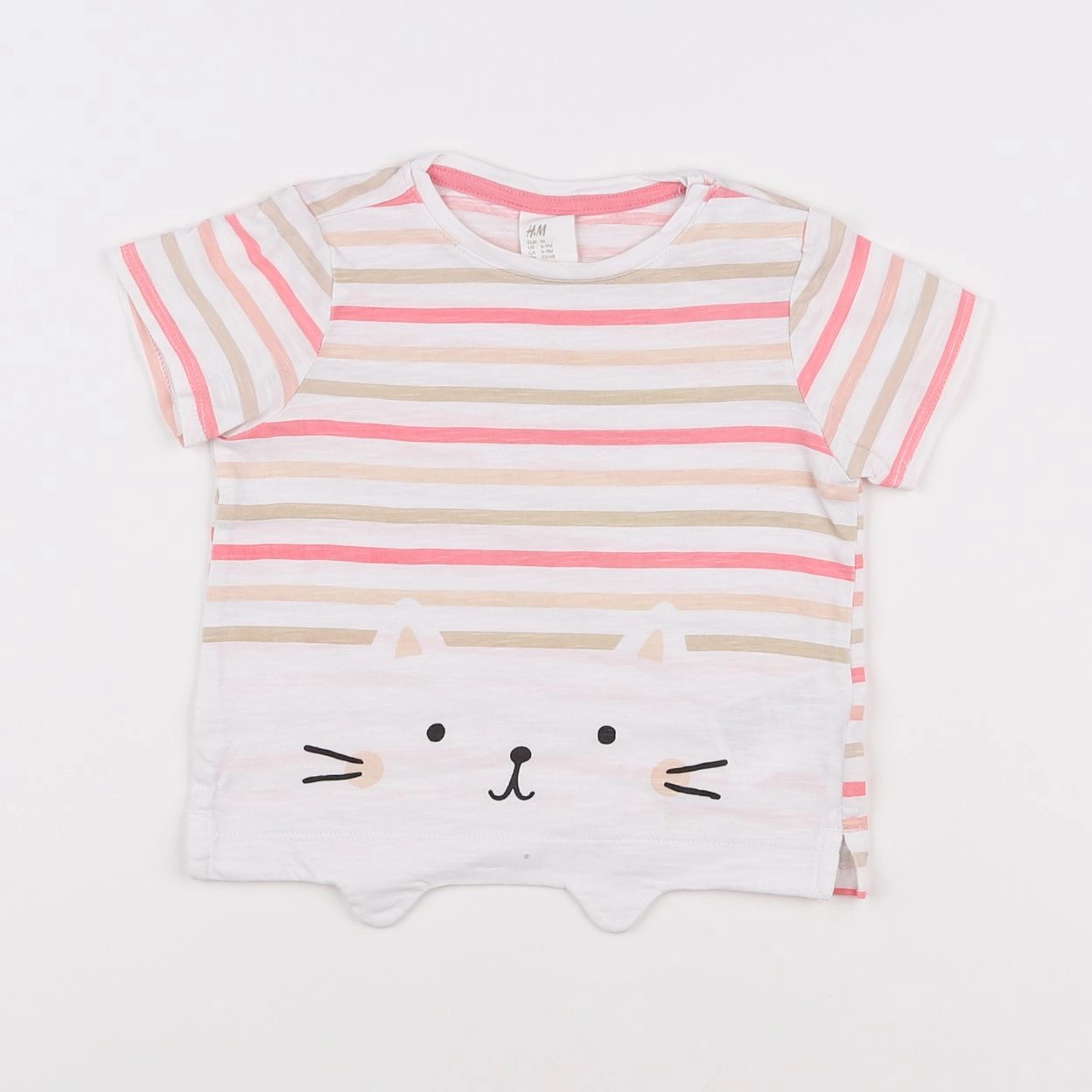H&M - tee-shirt blanc - 6/9 mois