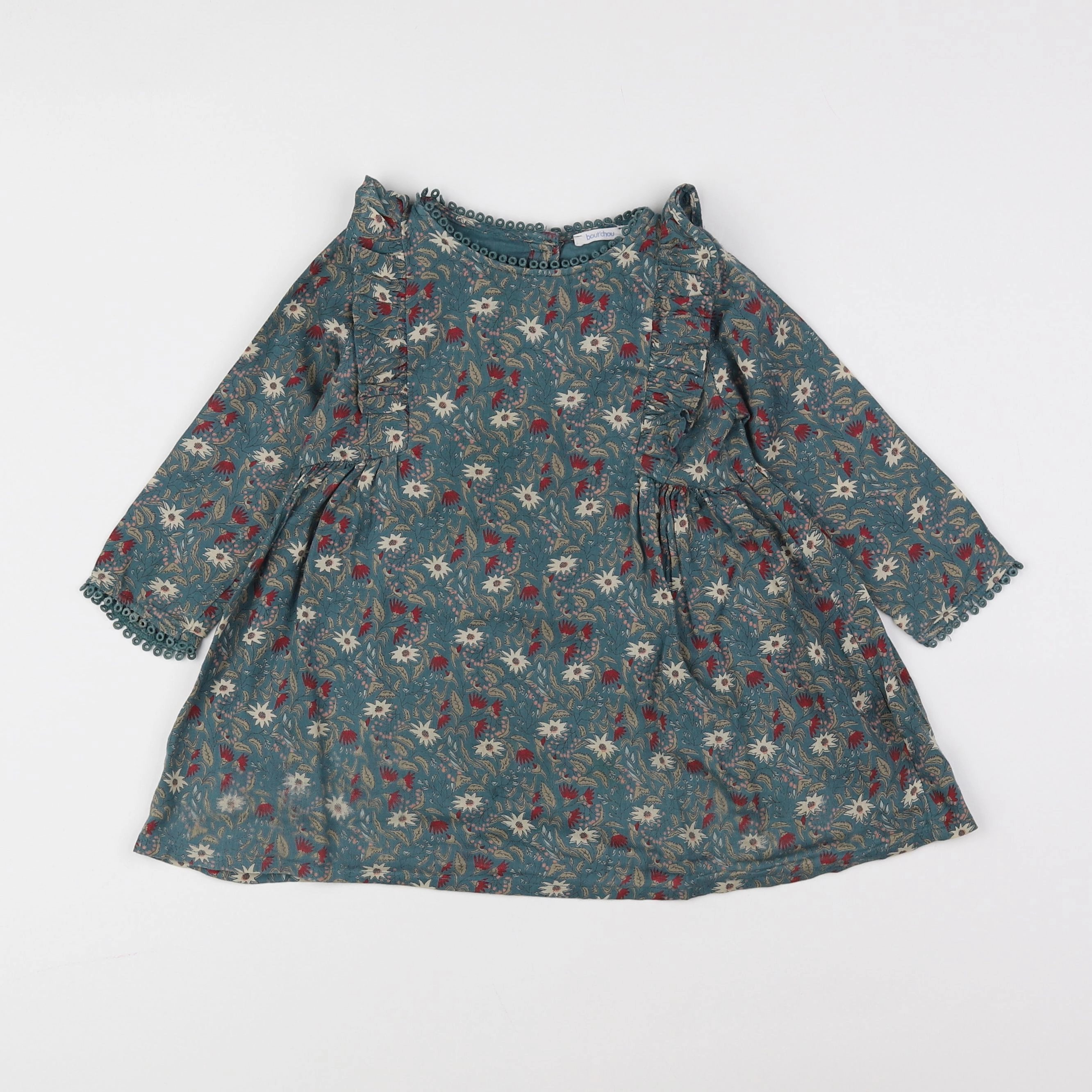 Boutchou - robe vert - 12 mois