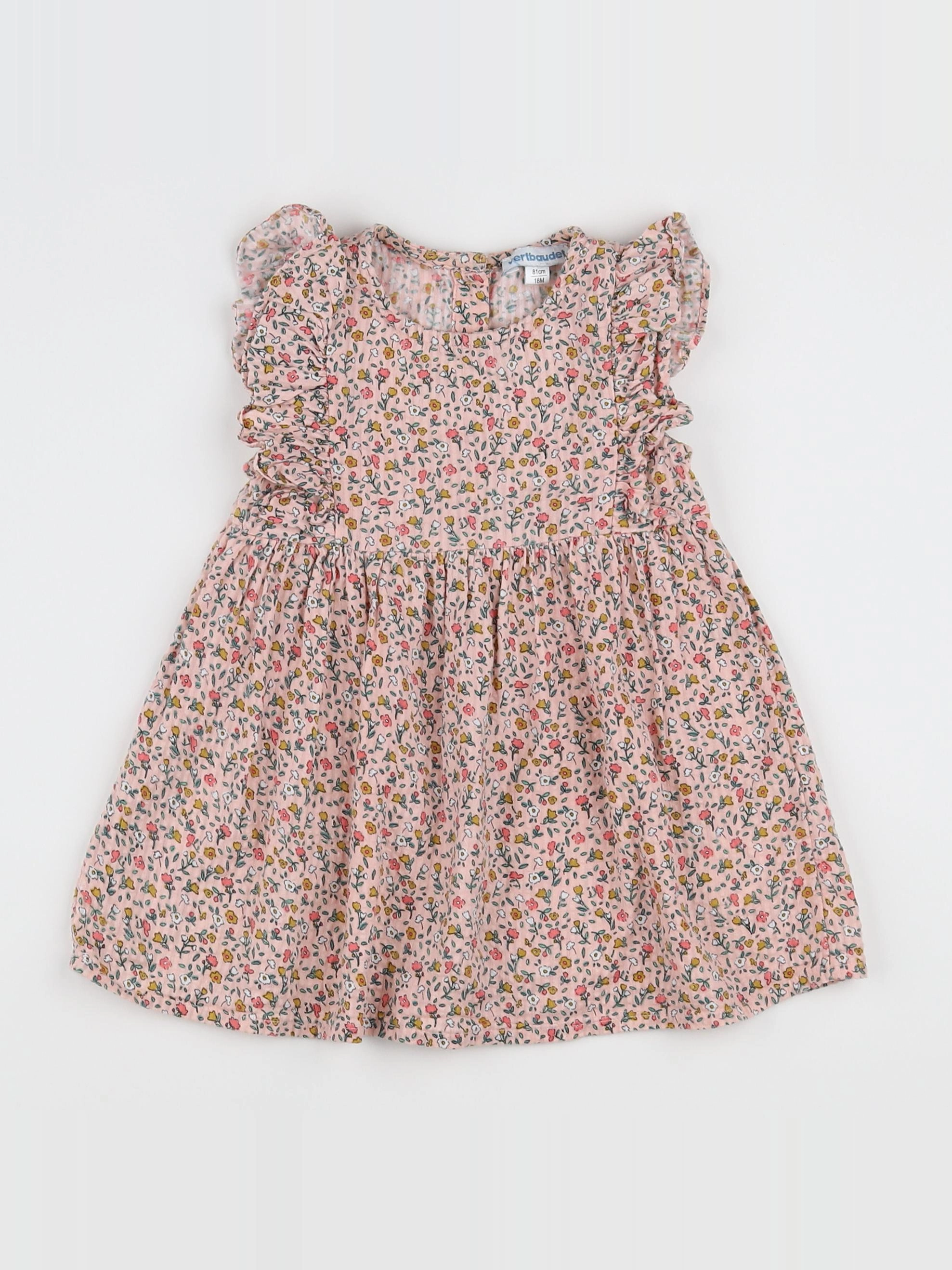 Vertbaudet - robe multicolore - 18 mois