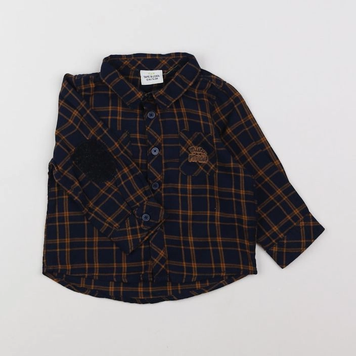 Tape à l'oeil - chemise bleu, marron - 12 mois