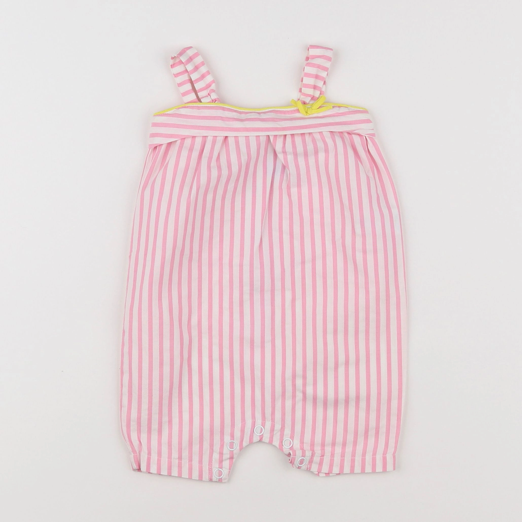 Petit Bateau - combinaison blanc, rose - 6 mois