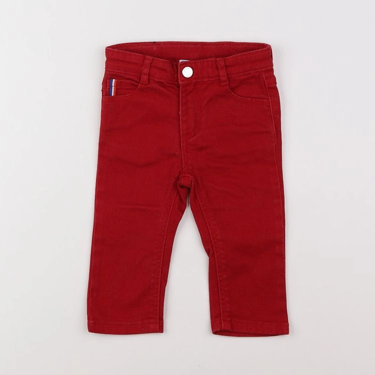 Jacadi - jean rouge - 12 mois