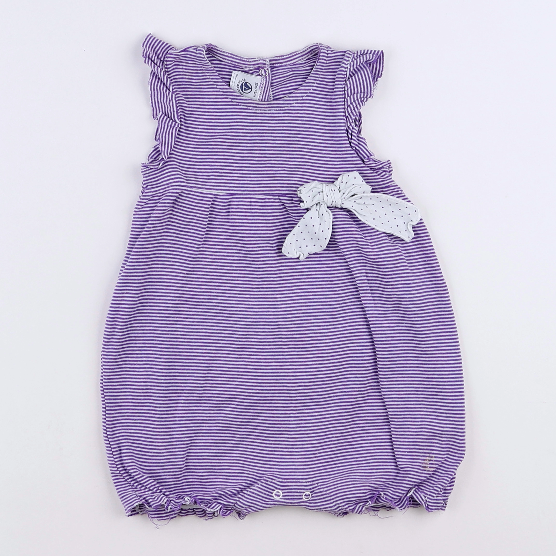 Petit Bateau - combinaison violet - 12 mois