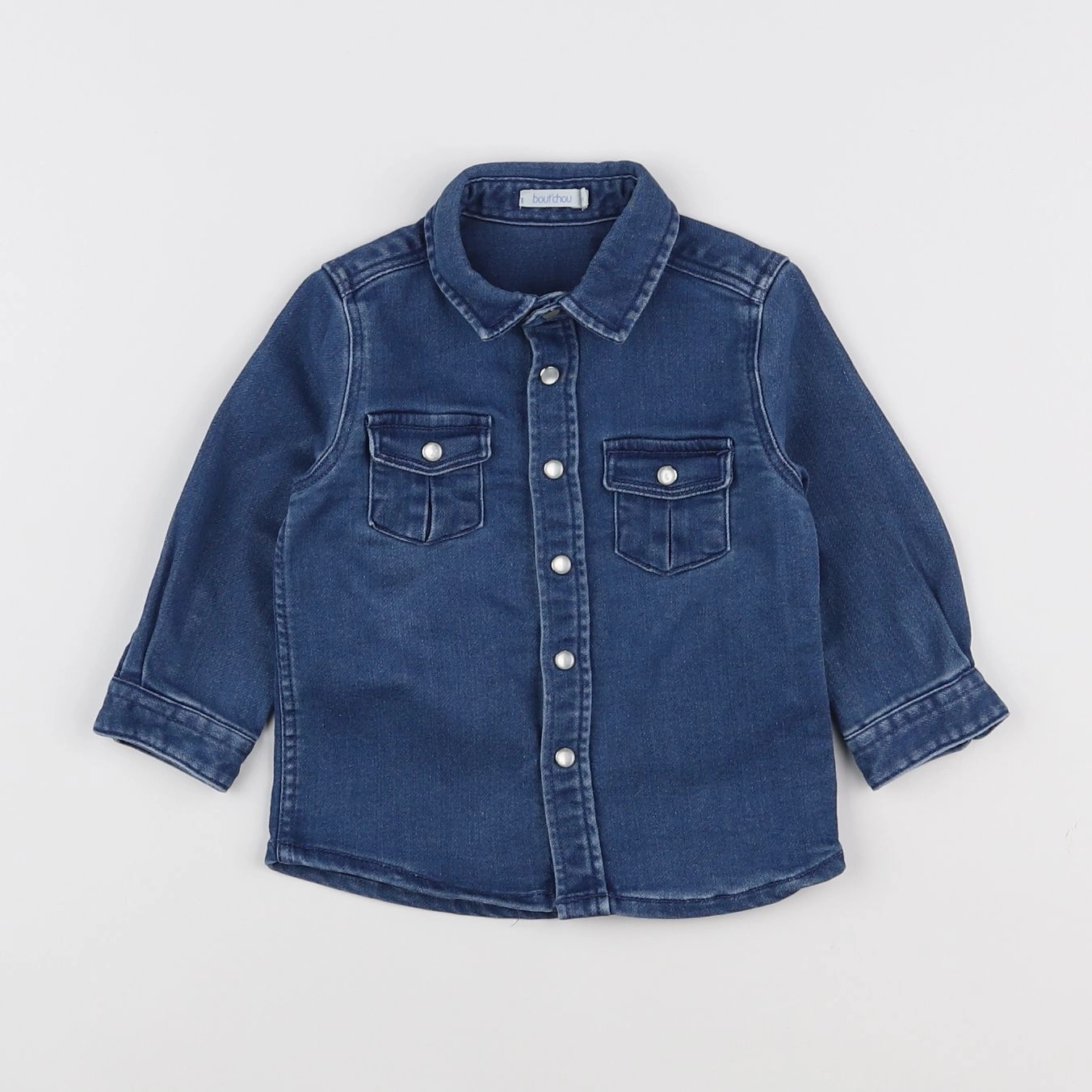 Boutchou - chemise bleu - 9 mois