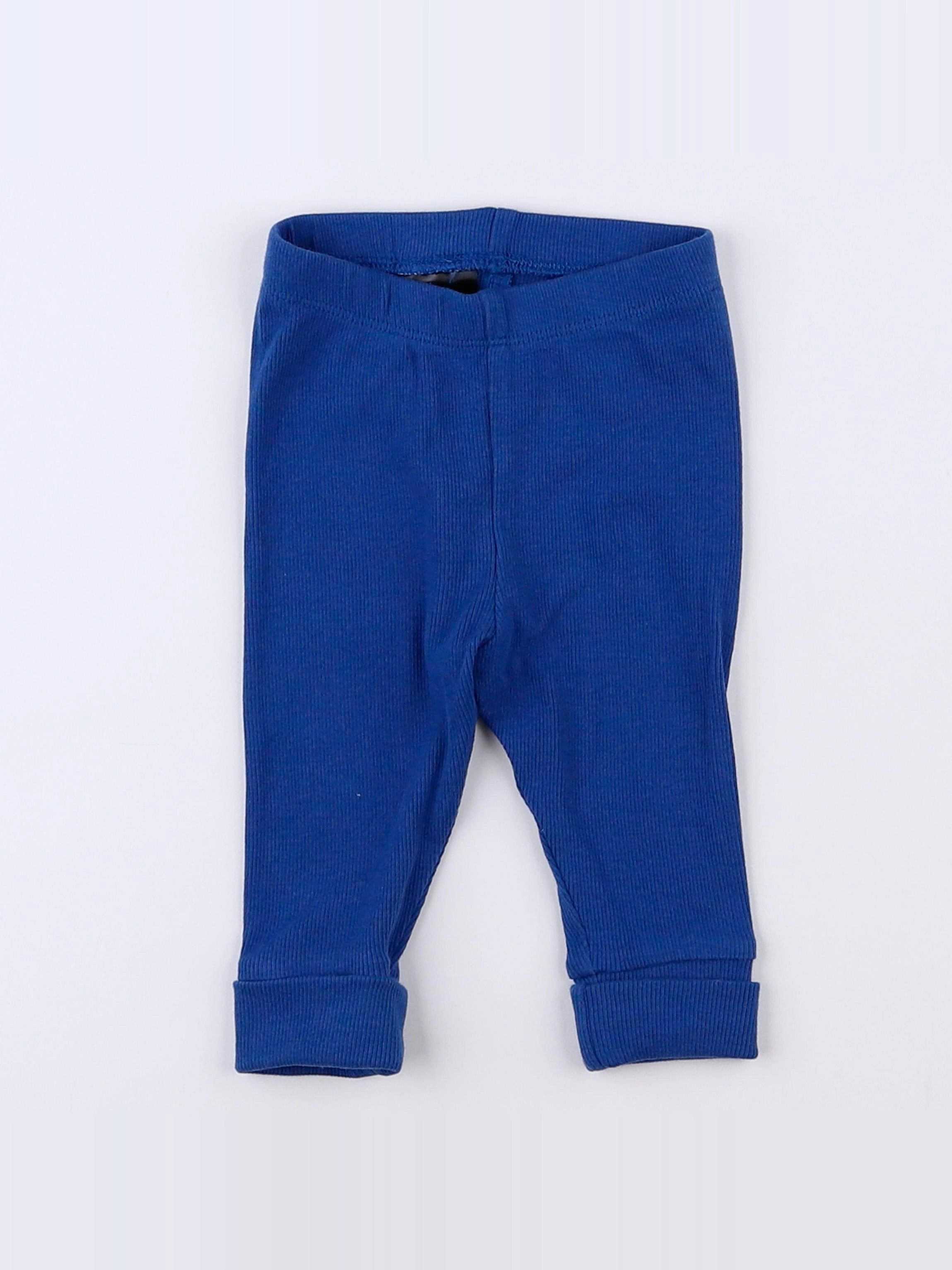 H&M - legging bleu - 3 mois