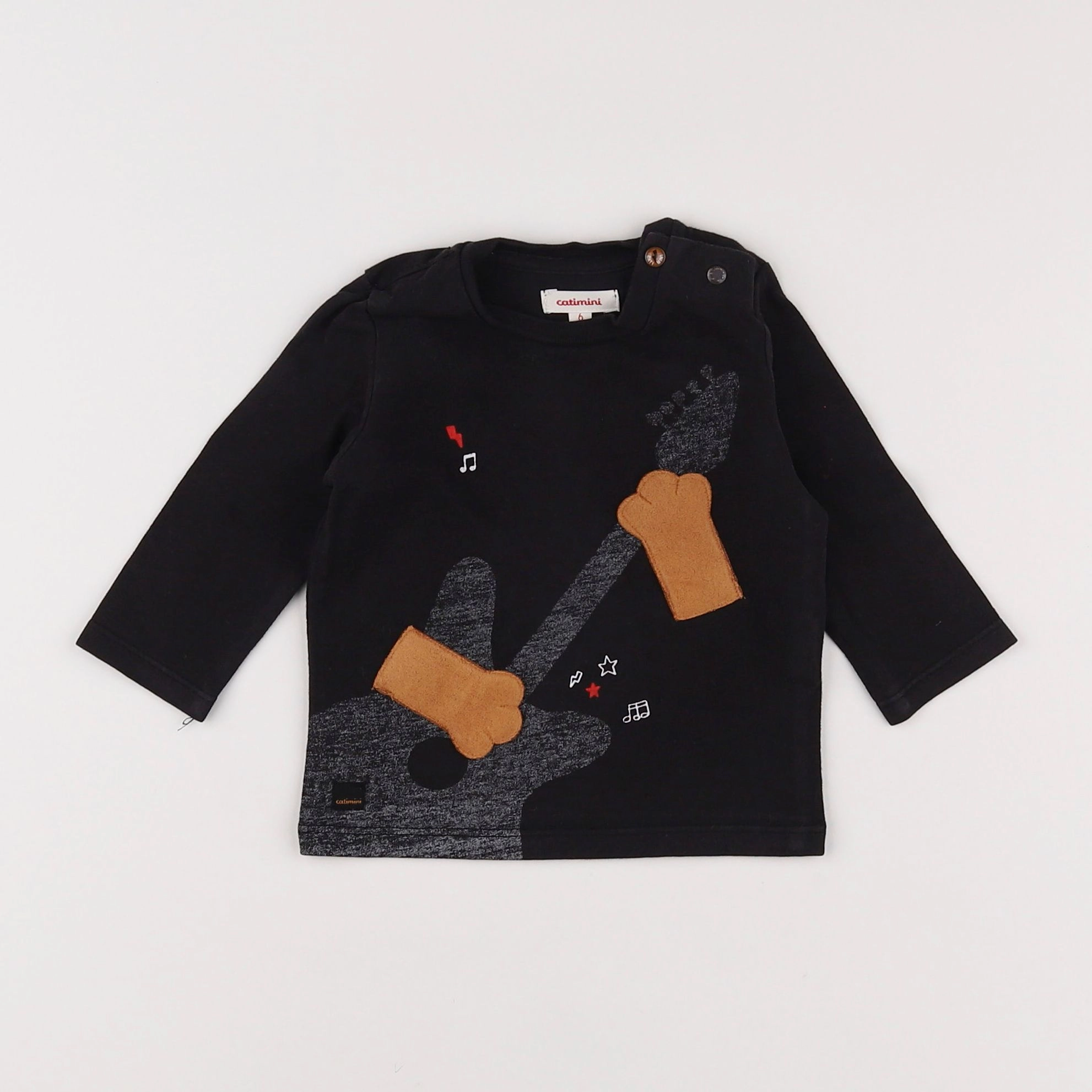 Catimini - tee-shirt noir - 6 mois