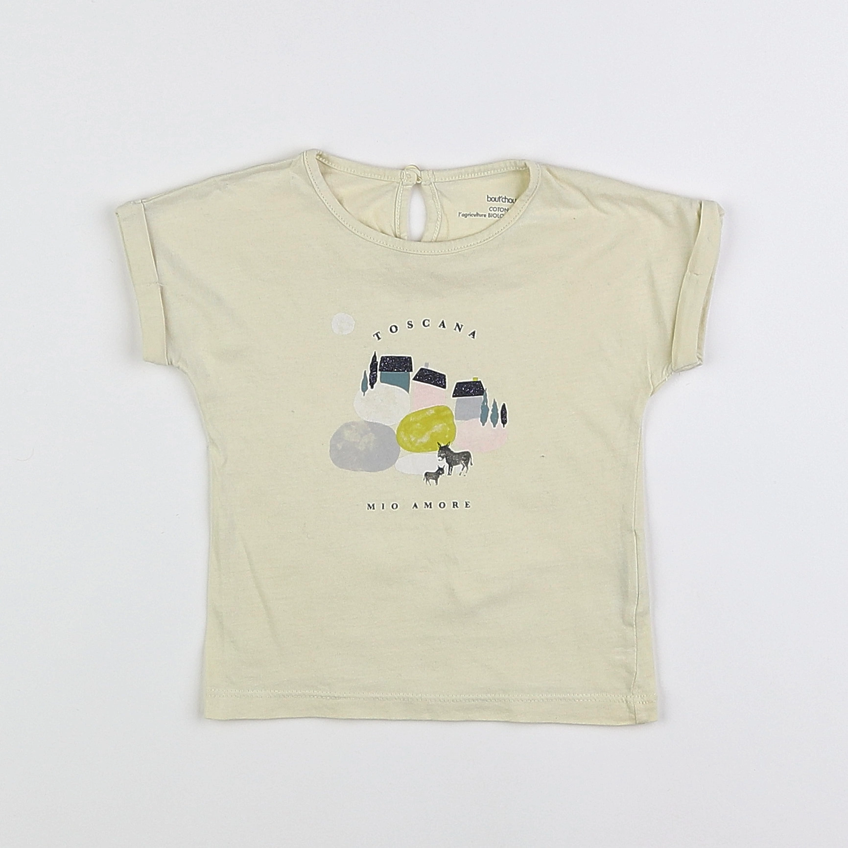 Boutchou - tee-shirt jaune - 12 mois