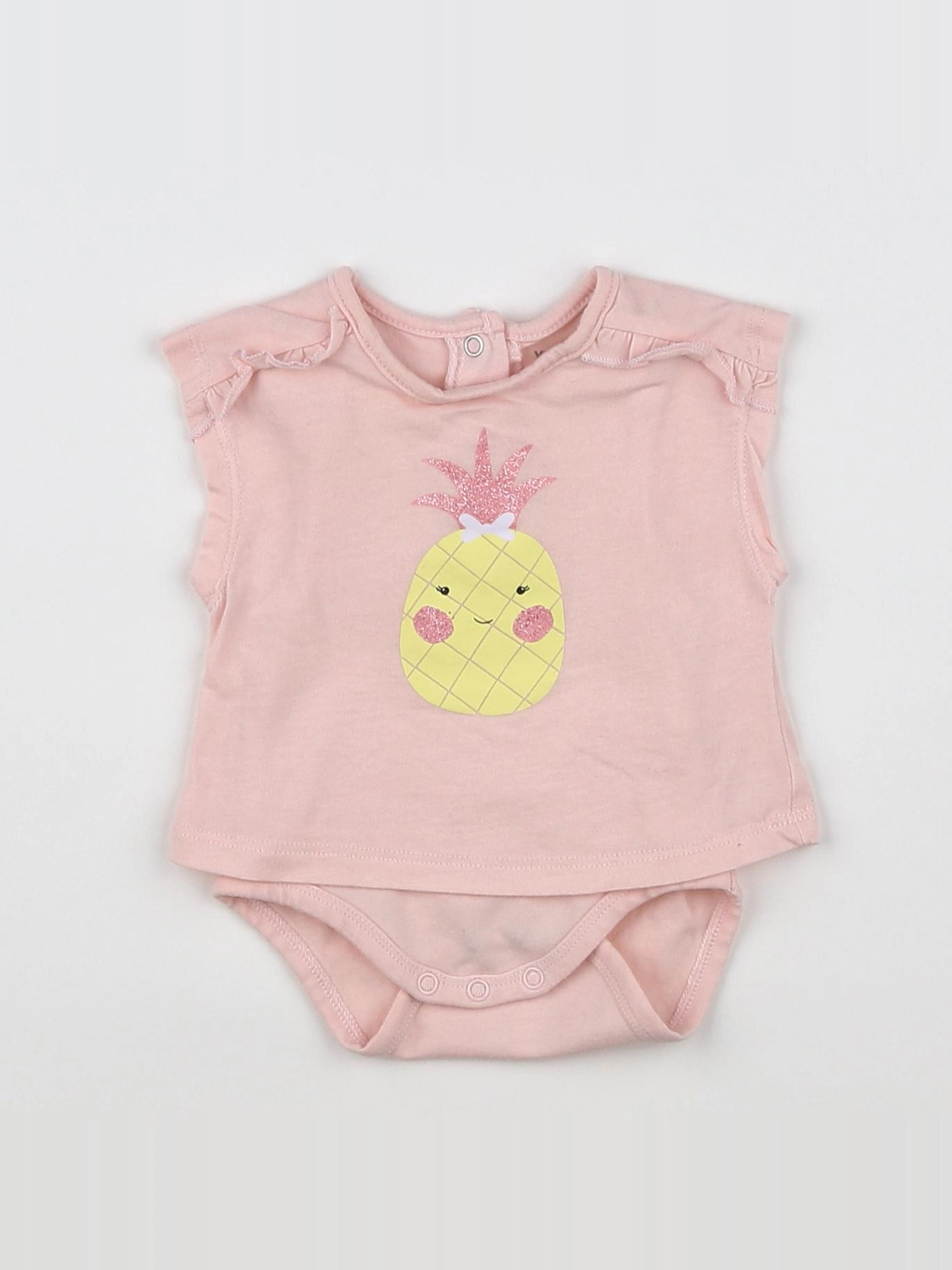 Vertbaudet - body vetement rose - 1 mois